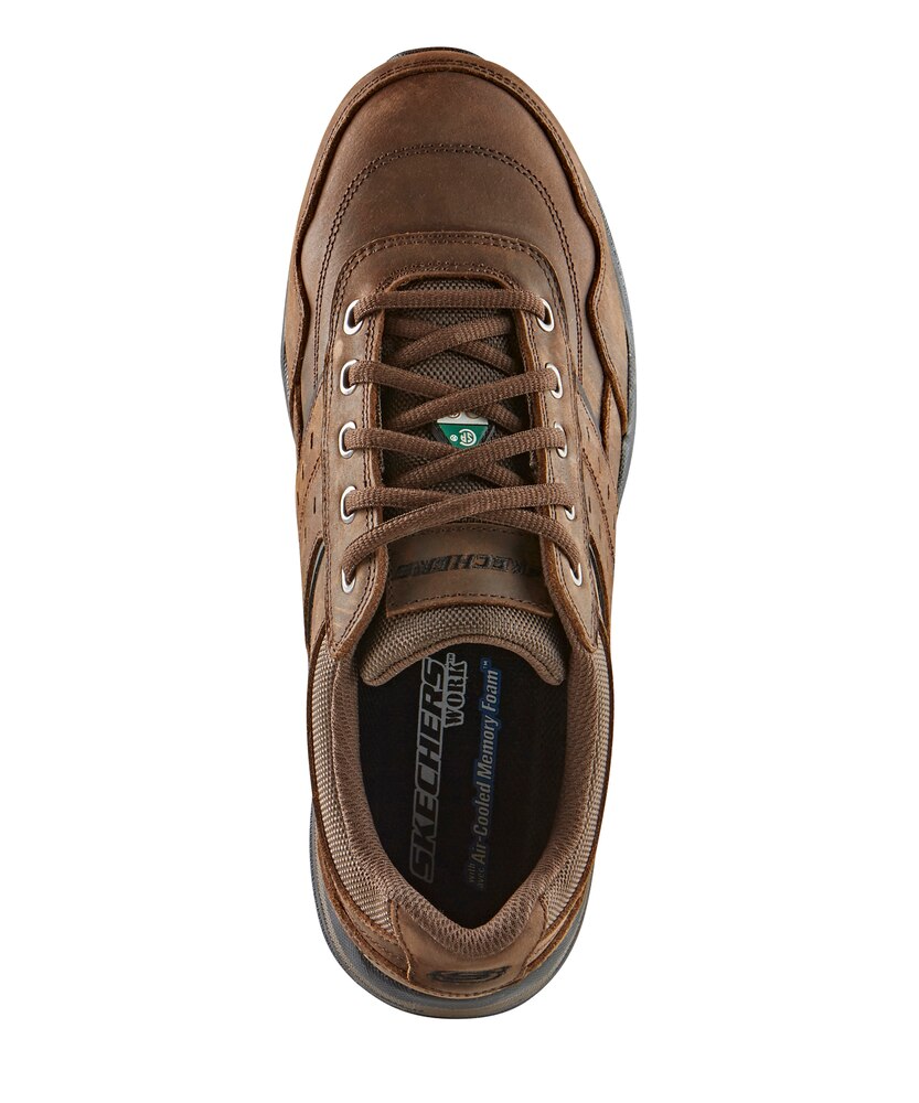 Skechers Work Men's Steel Toe Composite Plate Slip Resistant Work Shoes - Brown