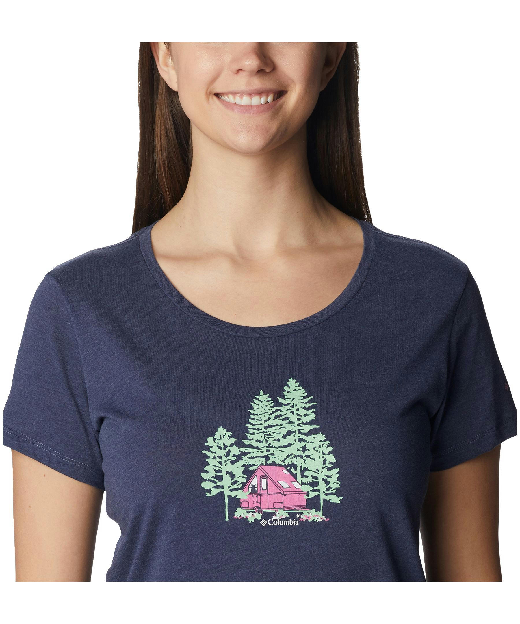 Columbia Women's Daisy Days Scoop Neck Graphic T Shirt