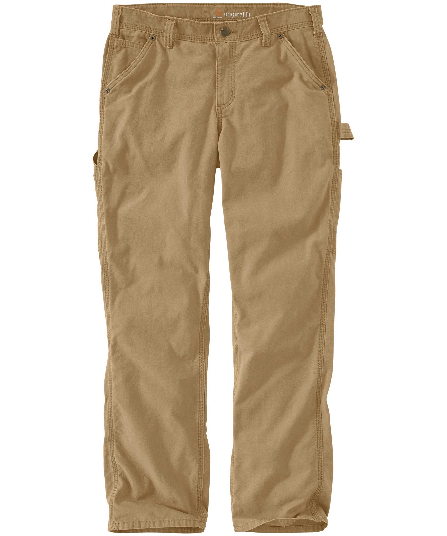 Carhartt Women's Rugged Flex Mid Rise Relaxed Fit Elastic Waistband Canvas Work Pants