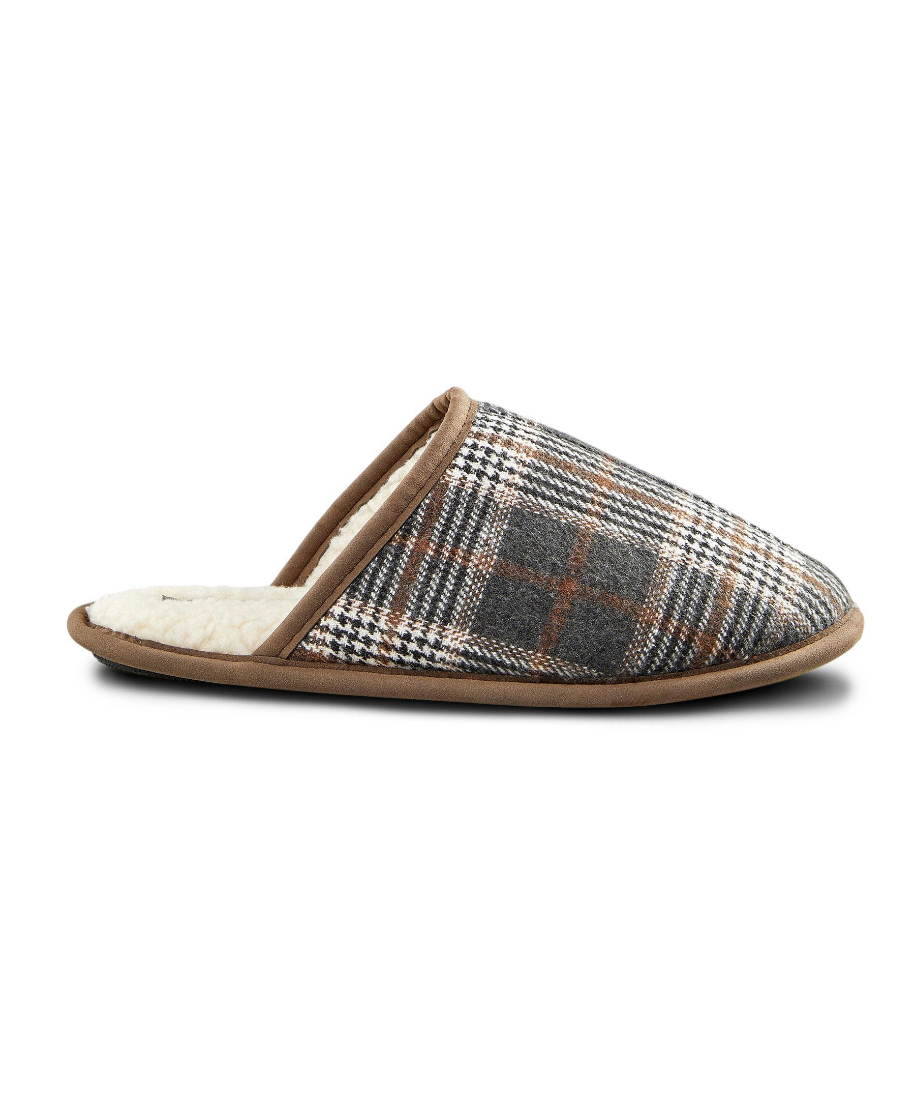 WindRiver Men's Plaid Scuff Slippers