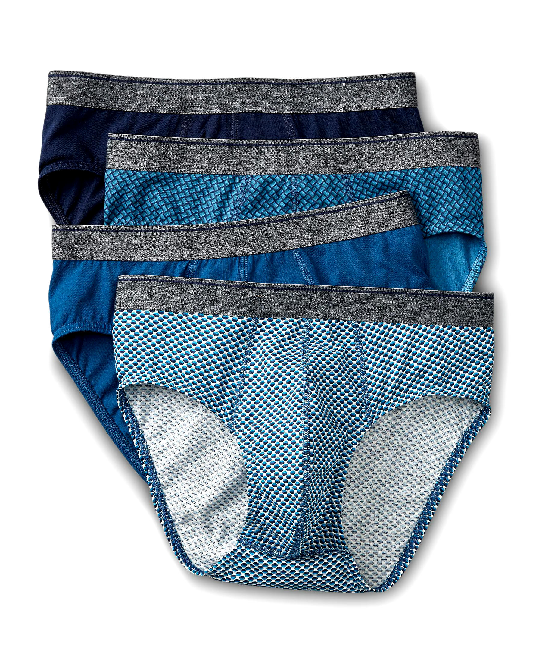 Denver Hayes Men's 4 Pack Yarn Dye Sport Briefs
