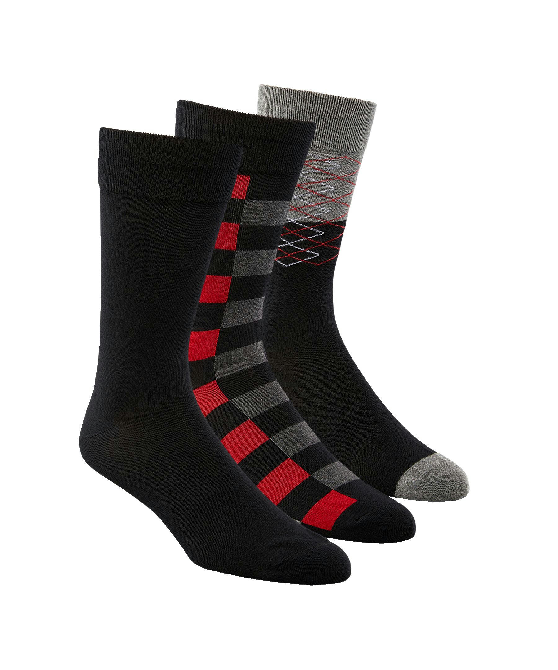 Denver Hayes Men's 3 Pack Bogo Casual Crew Socks