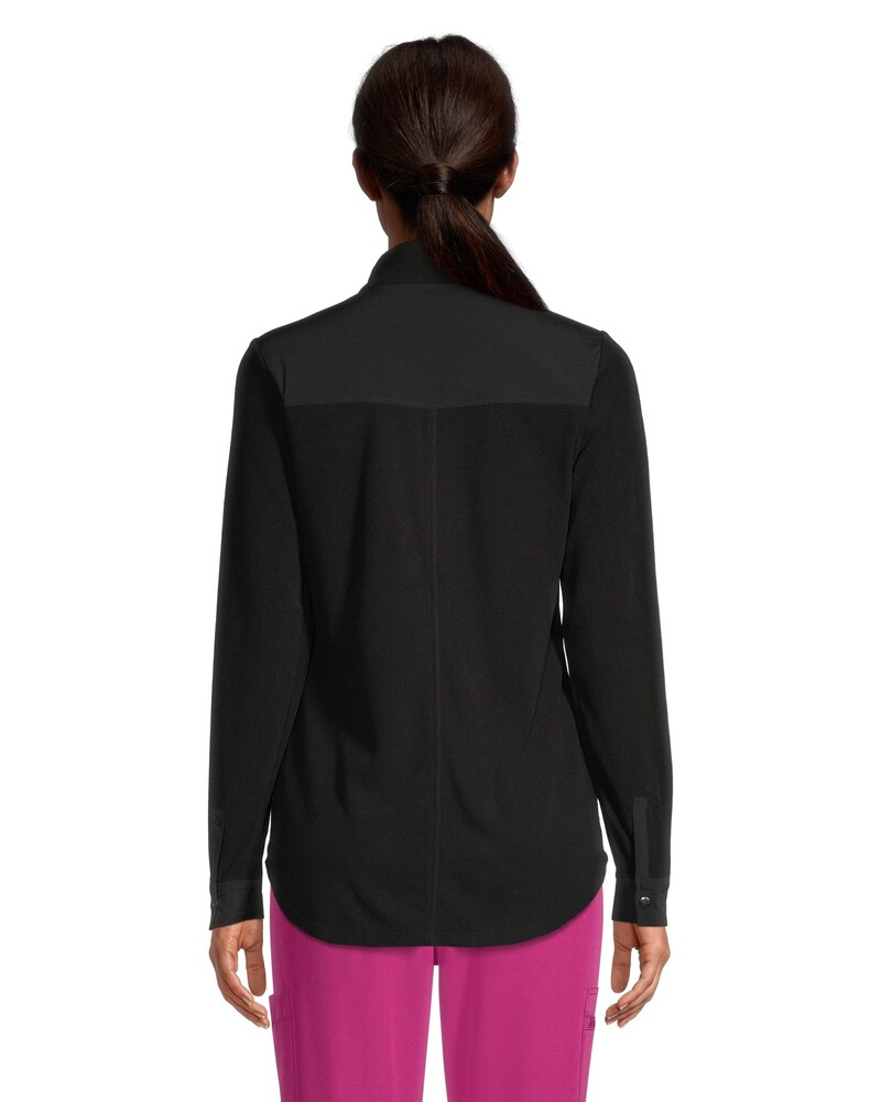 White Cross Women's Mixed Media Long Sleeve Work Shacket