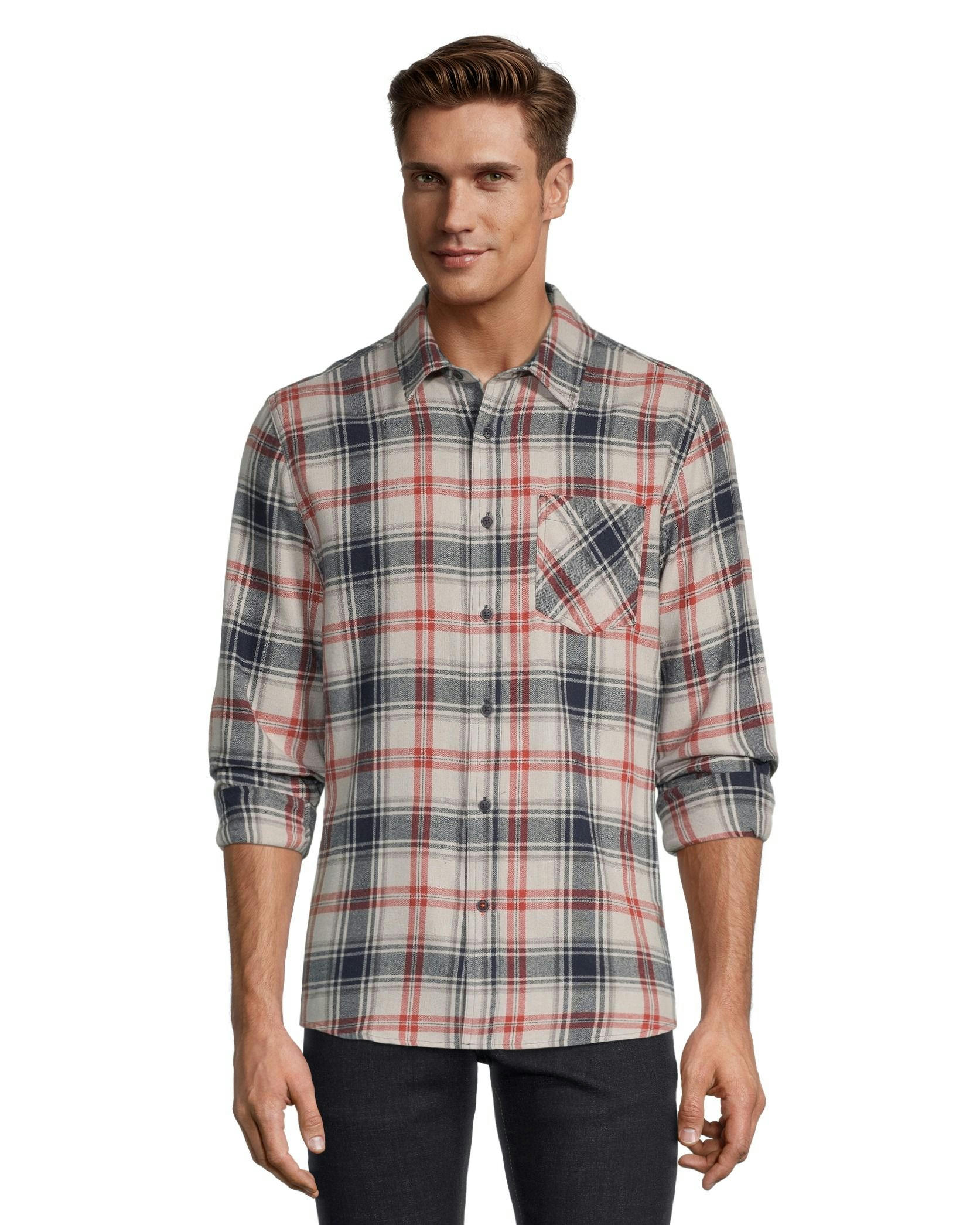 Boston Traders Men's Classic Plaid Flannel Shirt