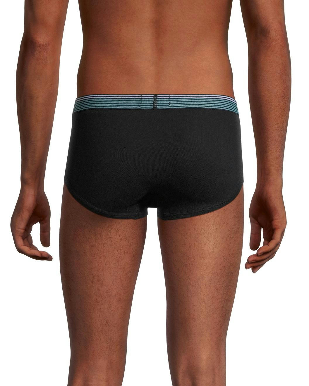 Denver Hayes Men's 3 Pack Cotton Basic Briefs - Black