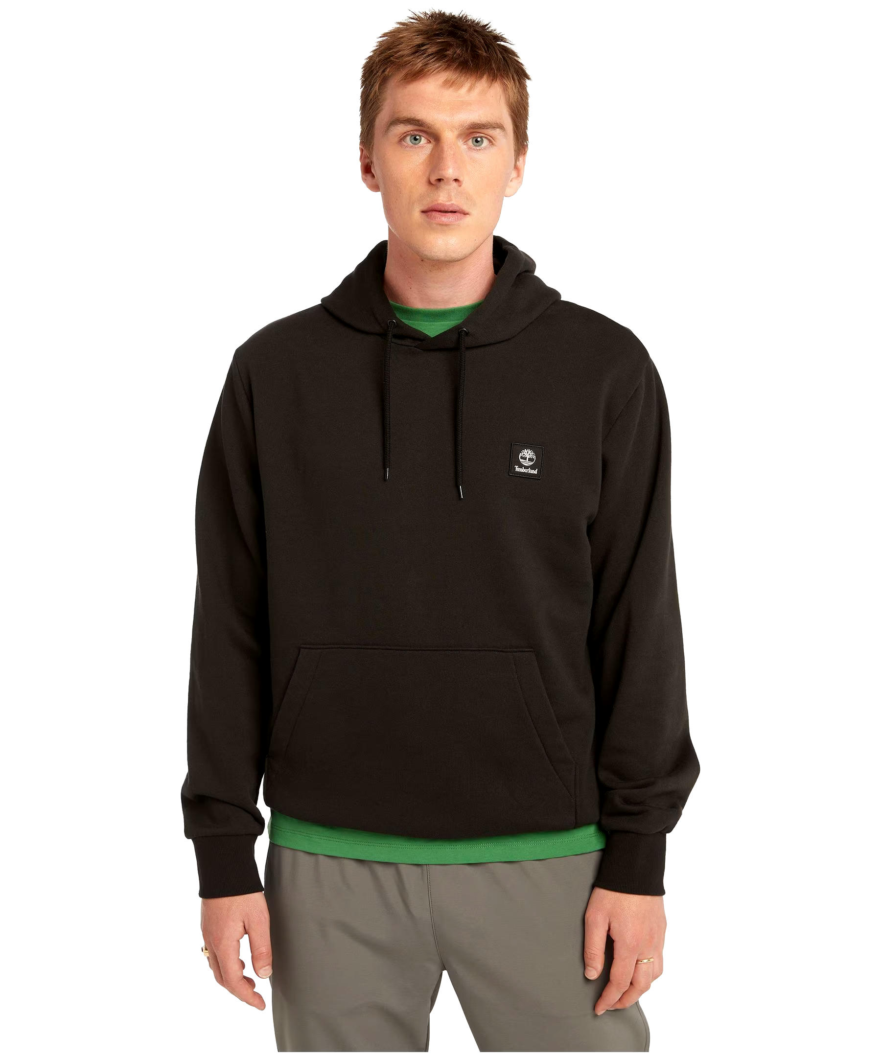 Timberland Men's Fleece Woven Badge Hoodie