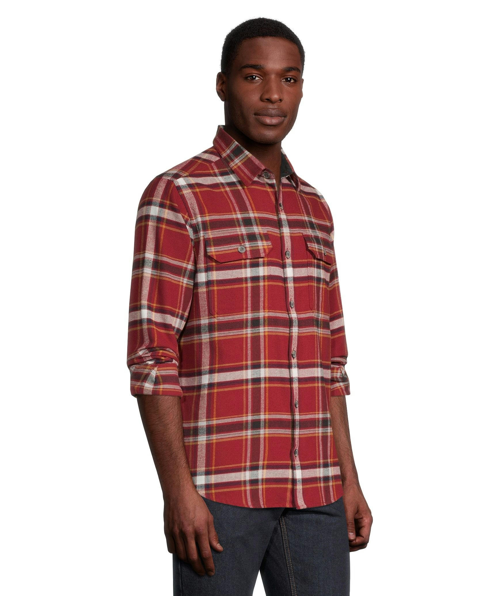 WindRiver Men's Heritage Fashion Stretch Flannel Shirt
