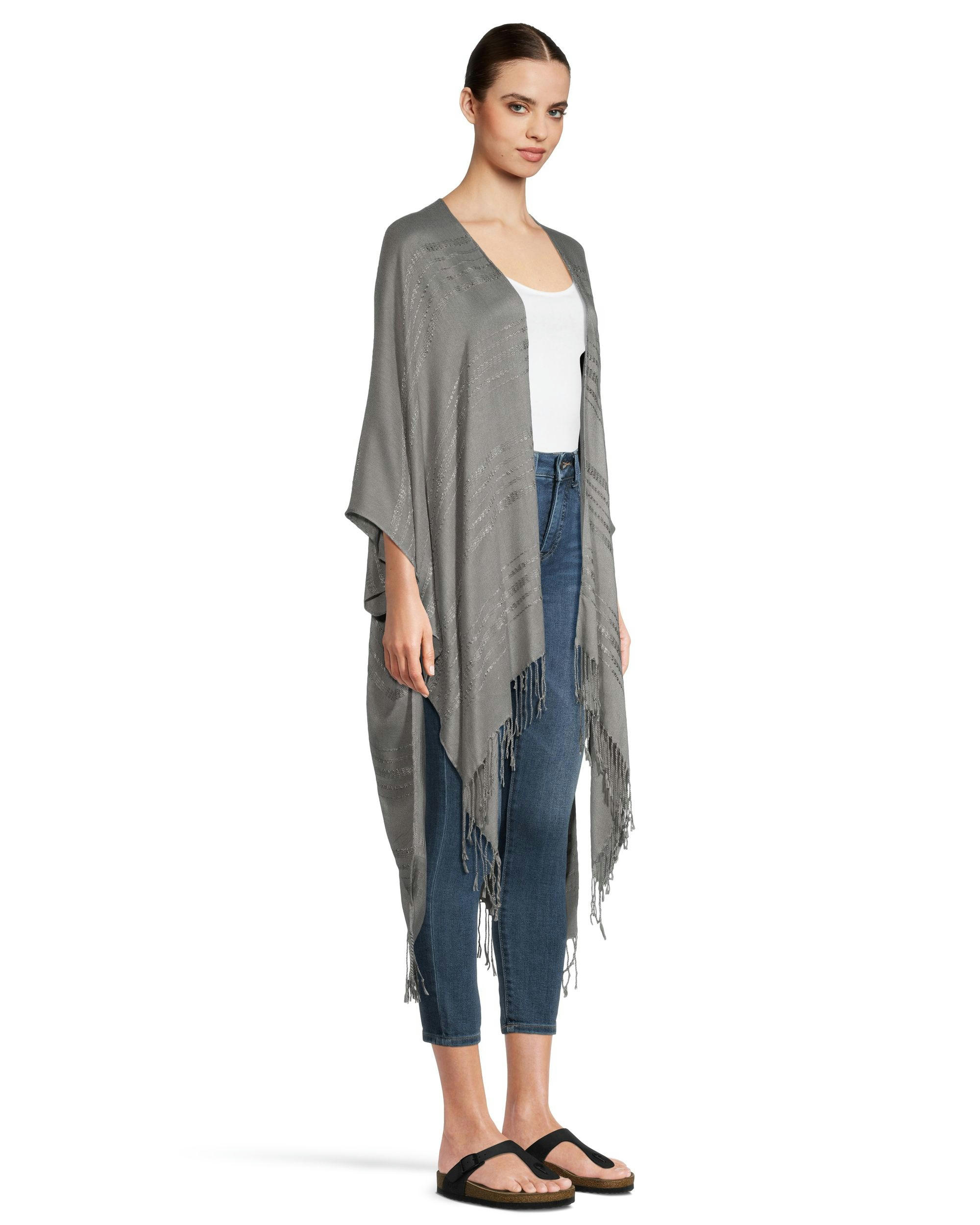 Denver Hayes Women's Lightweight Striped Ruana