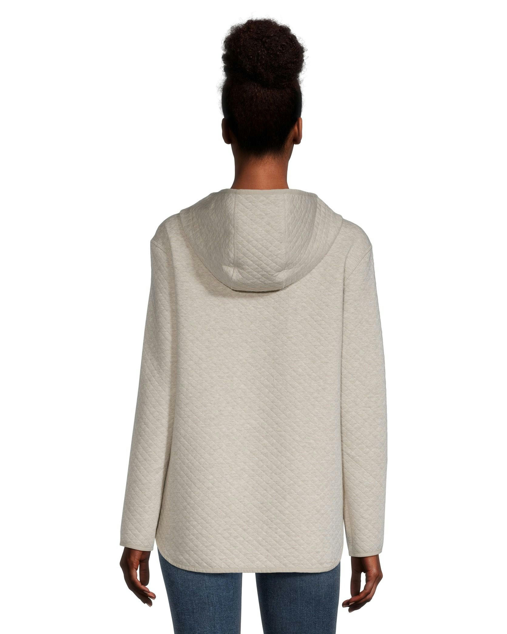 WindRiver Women's Quilted Long Sleeve 1/4 Zip Hooded Pullover