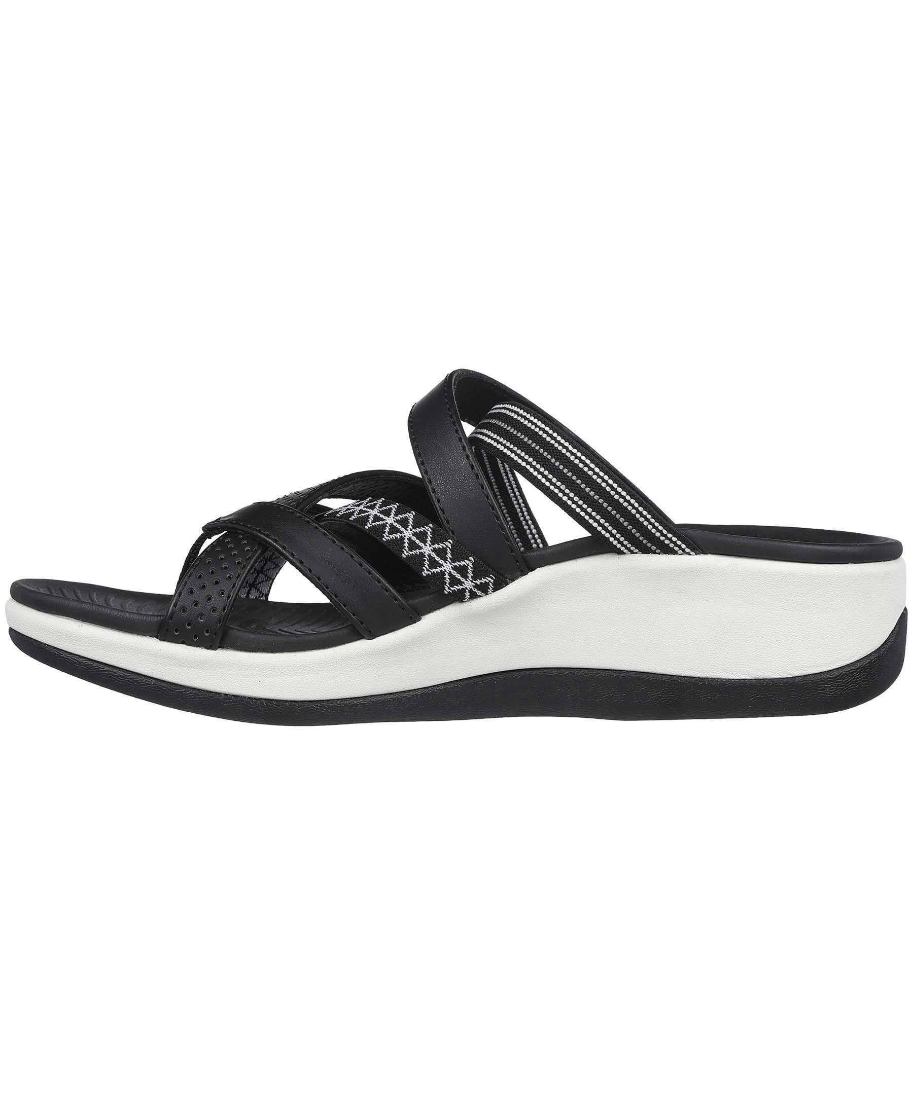Skechers Women's Arch Fit Sunshine Sandals - Black White