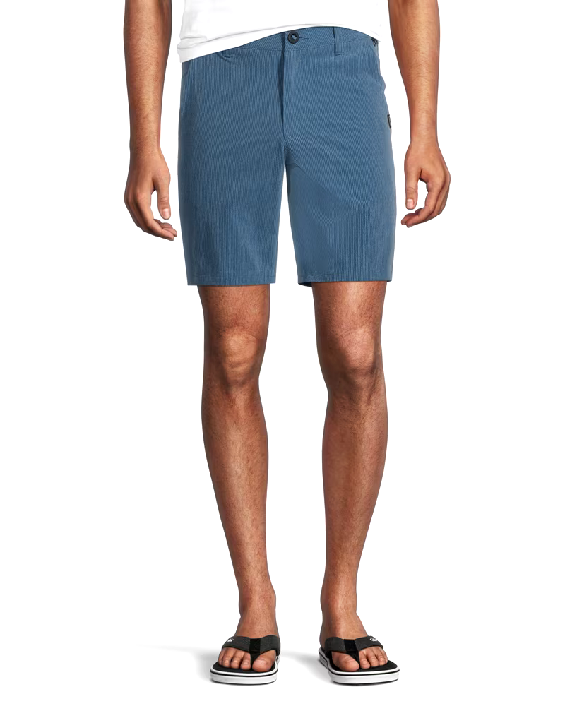 Men's Mid Rise Stretch Textured Herringbone Quick Dry Hybrid Shorts