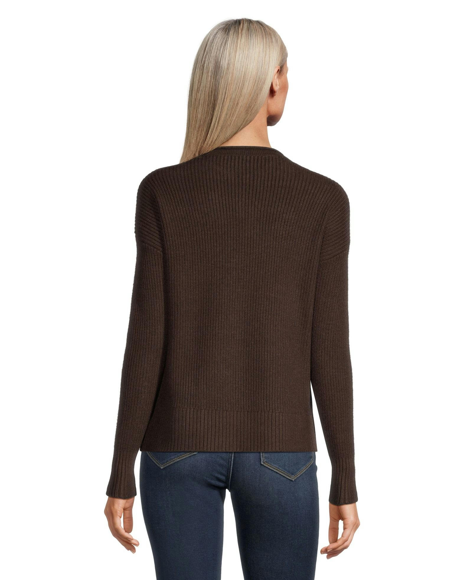 Denver Hayes Women's Cozy Shaker Crew Neck Pullover Sweater