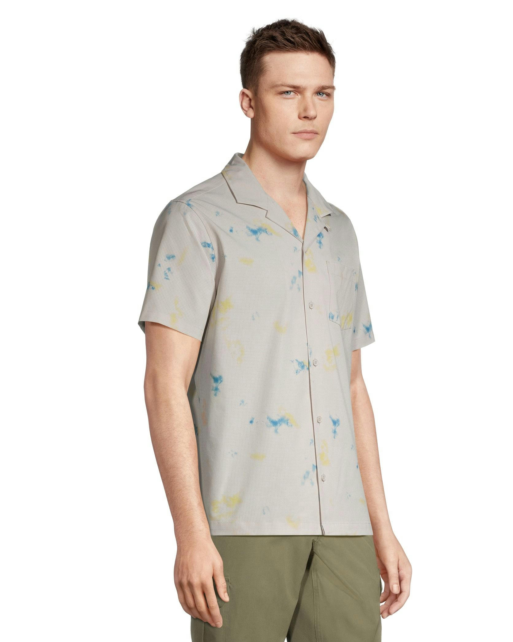 FarWest Men's Perforated Modern Fit Shirt