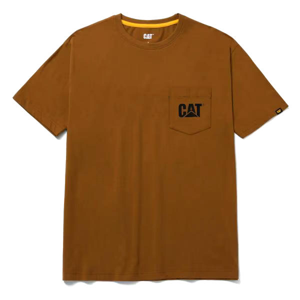 CAT Men's Pocket Logo Short Sleeve Work T Shirt