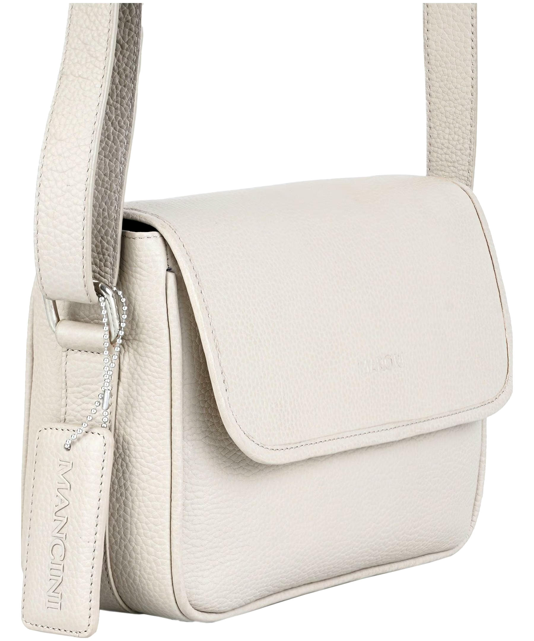 Mancini Leather Goods Women's Pebelled Kemberly Flap Closure Handbag