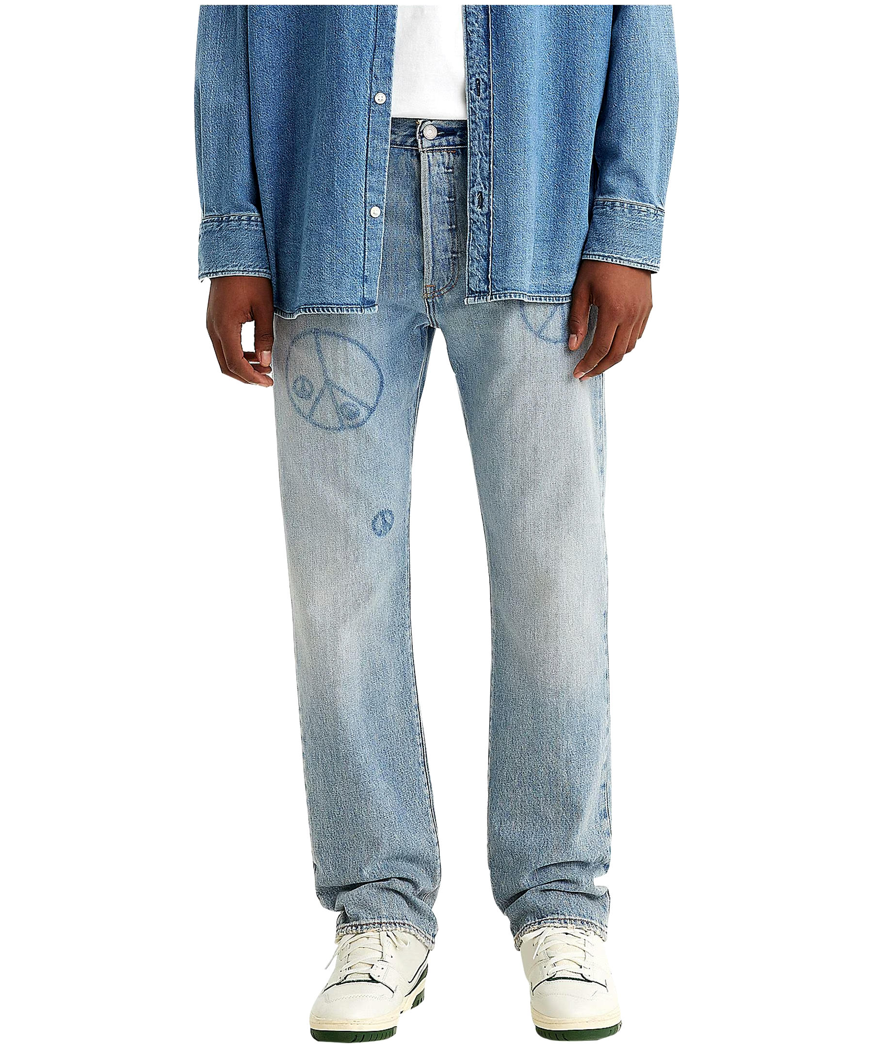 Levi's Men's 501 Mid Rise Straight Leg Button Fly When In Rome Jeans