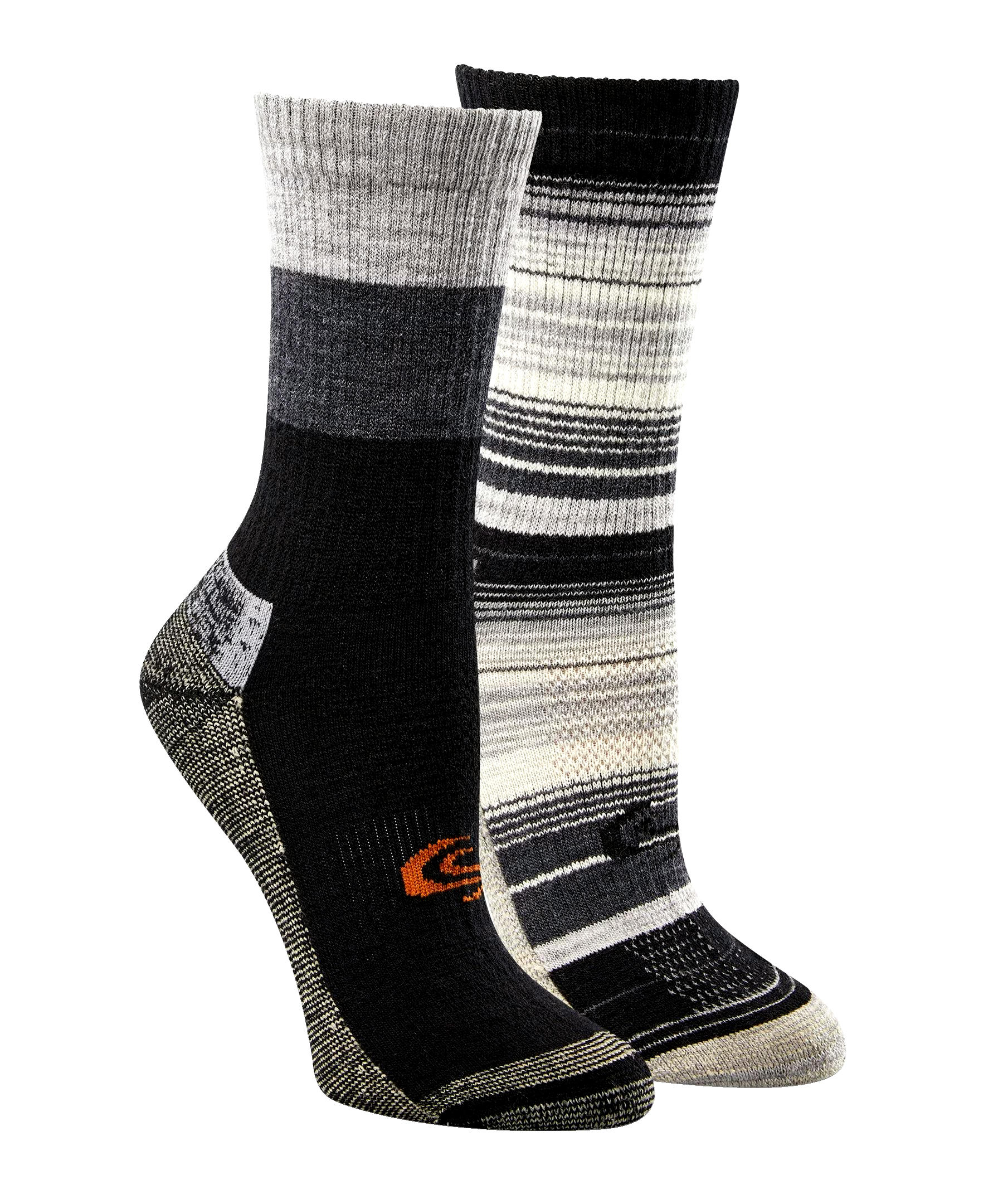 Copper Sole Women's 2 Pack Merino Wool Hiker Crew Socks