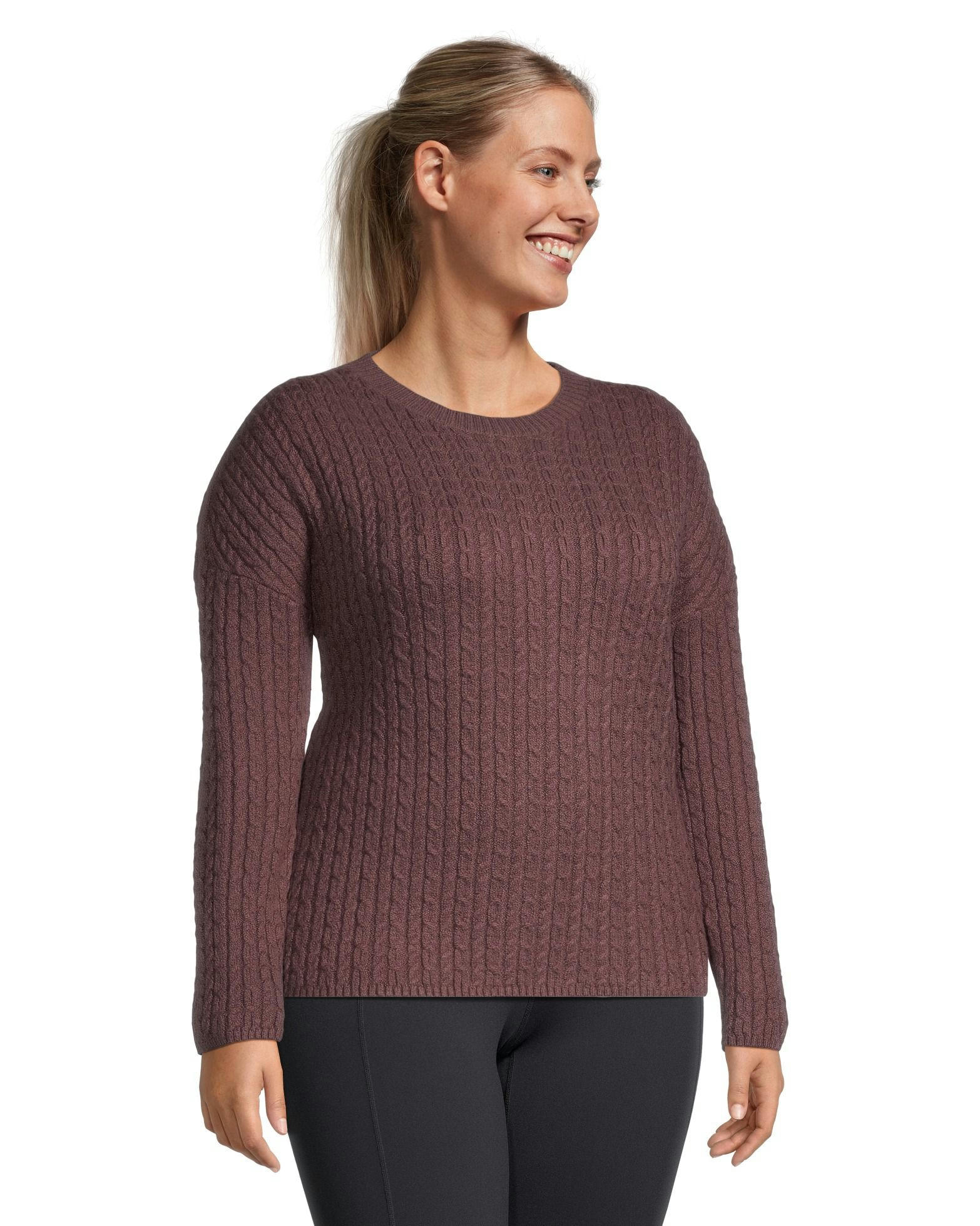 WindRiver Women's Semi Fitted Cozy Rib Knit Pullover