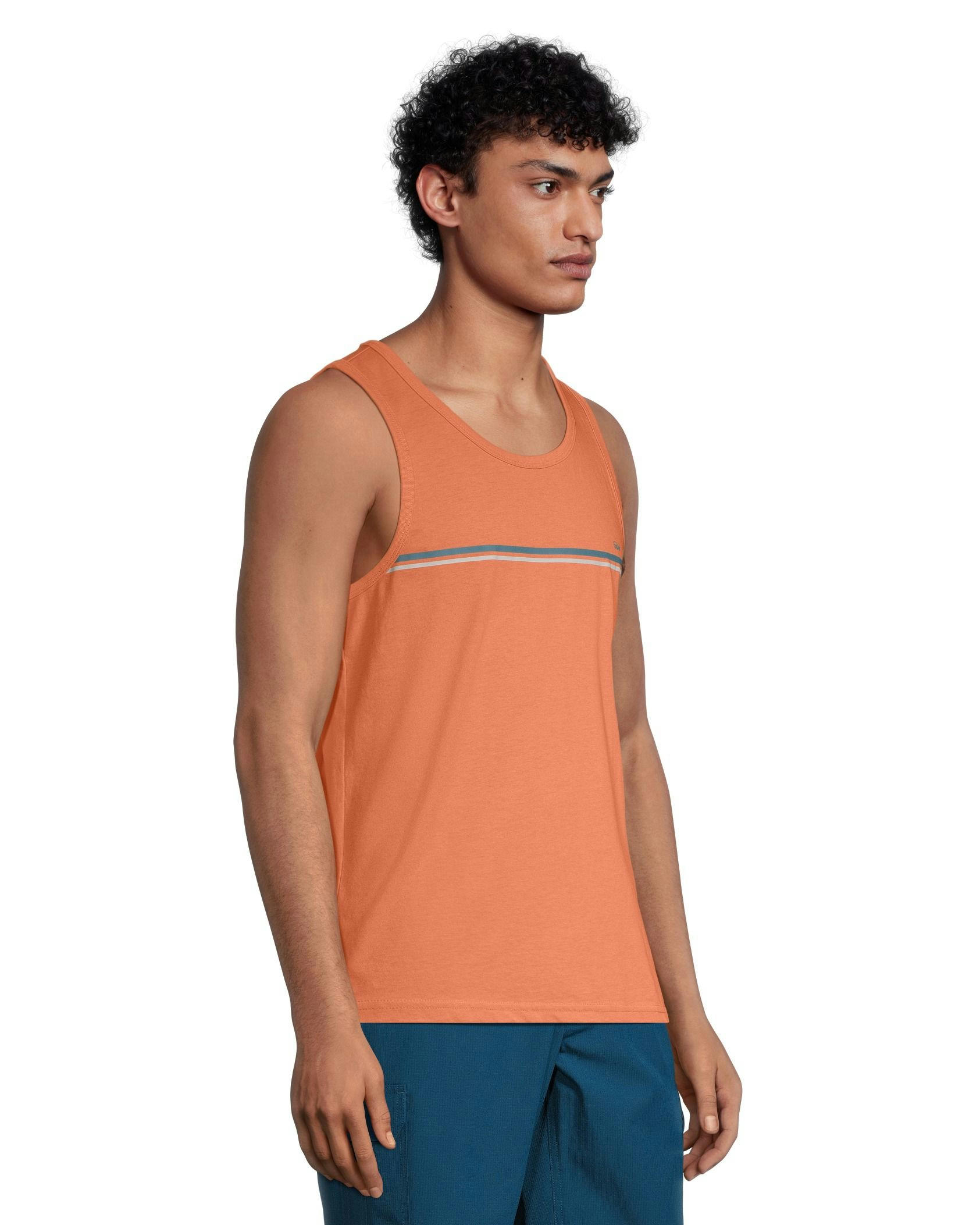 FarWest Men's Striped Basic Tank Top