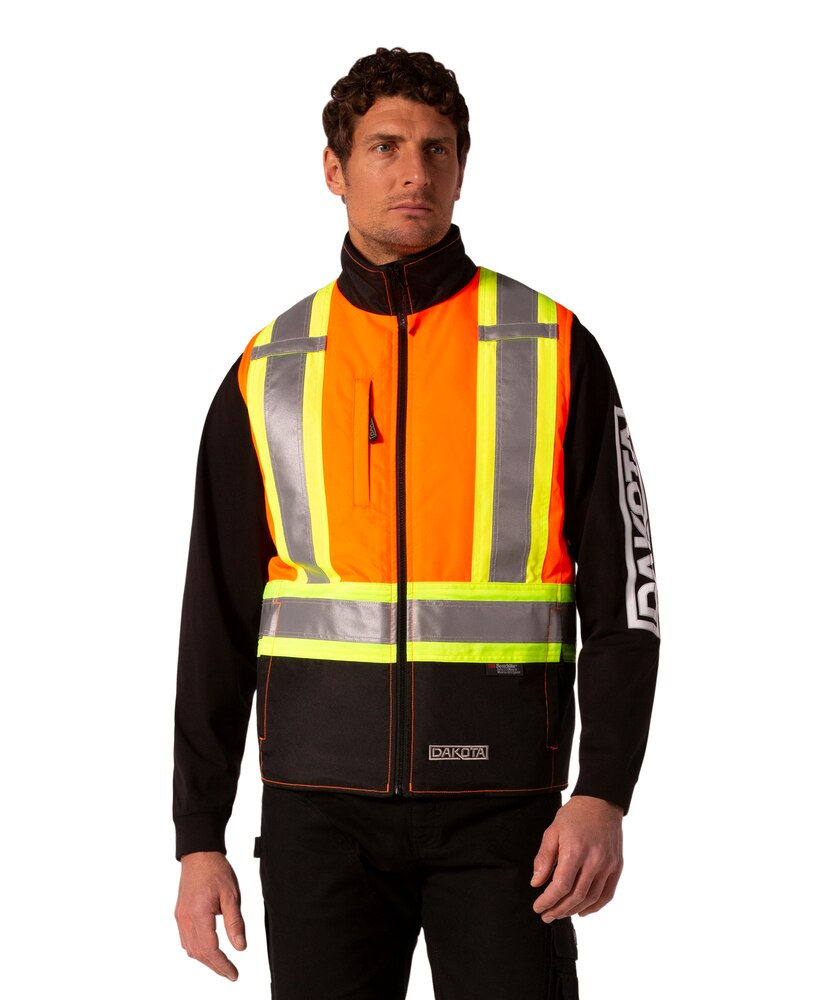 Dakota WorkPro Series Men's Class 2 Hi-Vis 300D T-MAX Lined Vest