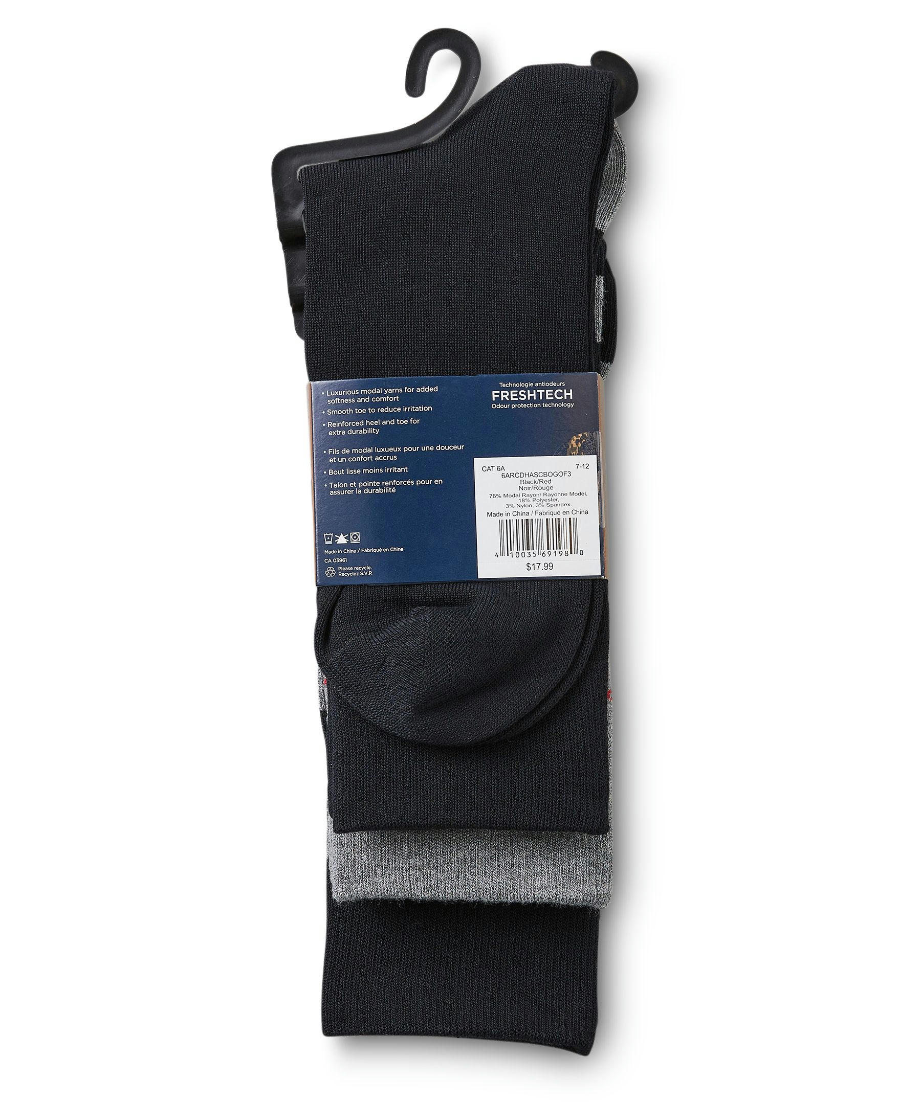 Denver Hayes Men's 3 Pack Bogo Casual Crew Socks