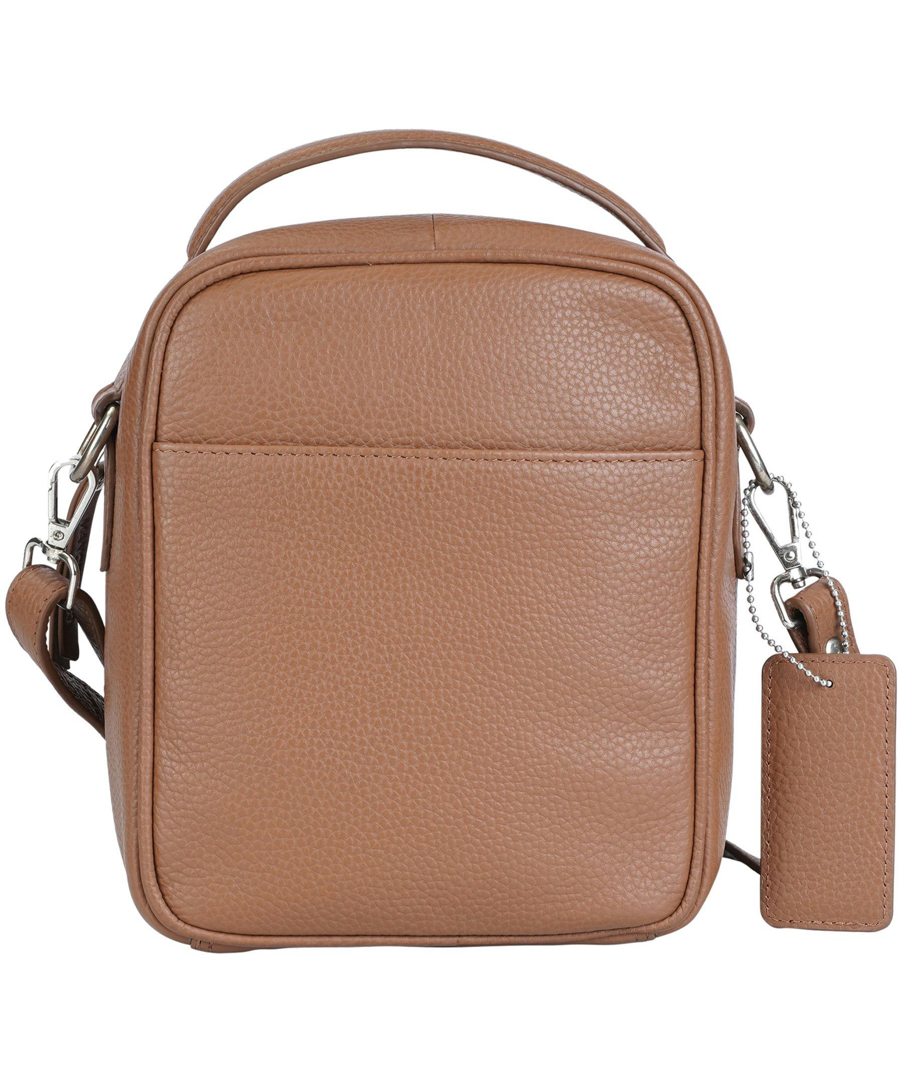 Mancini Leather Goods Women's Pebelled Daisy North/South Crossbody Bag