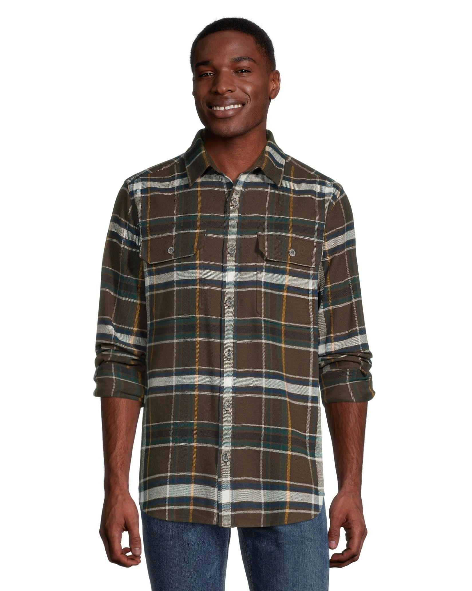 WindRiver Men's Heritage Fashion Stretch Flannel Shirt