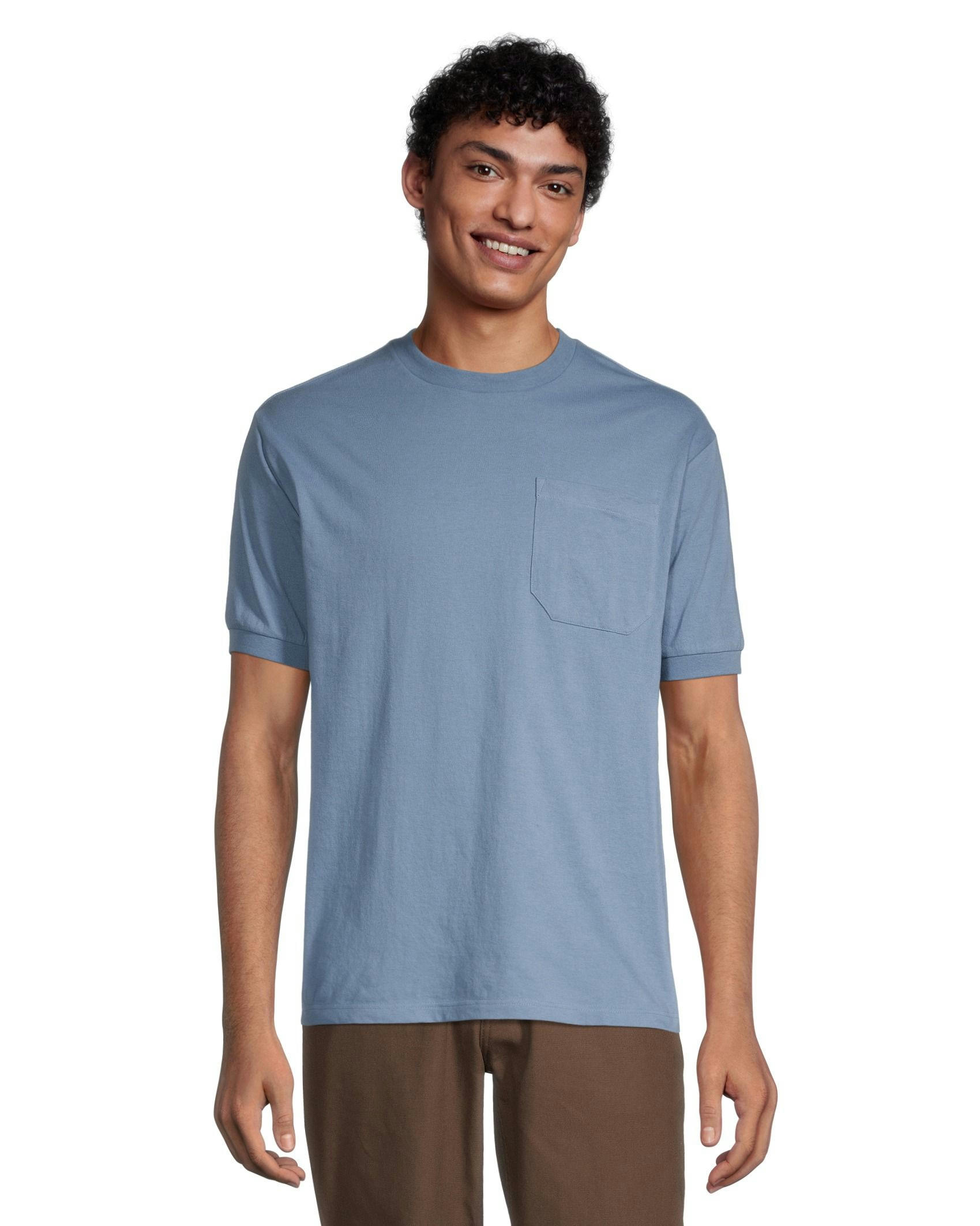 Aggressor Men's Crewneck Short Sleeve Solid Work T-Shirt With FRESHTECH