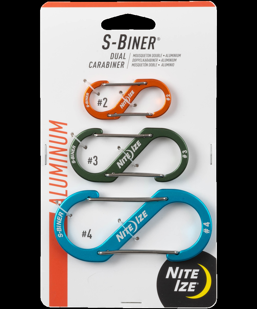 Nite Ize S-Biner Aluminum Dual Carabiner 3-pack Assorted
