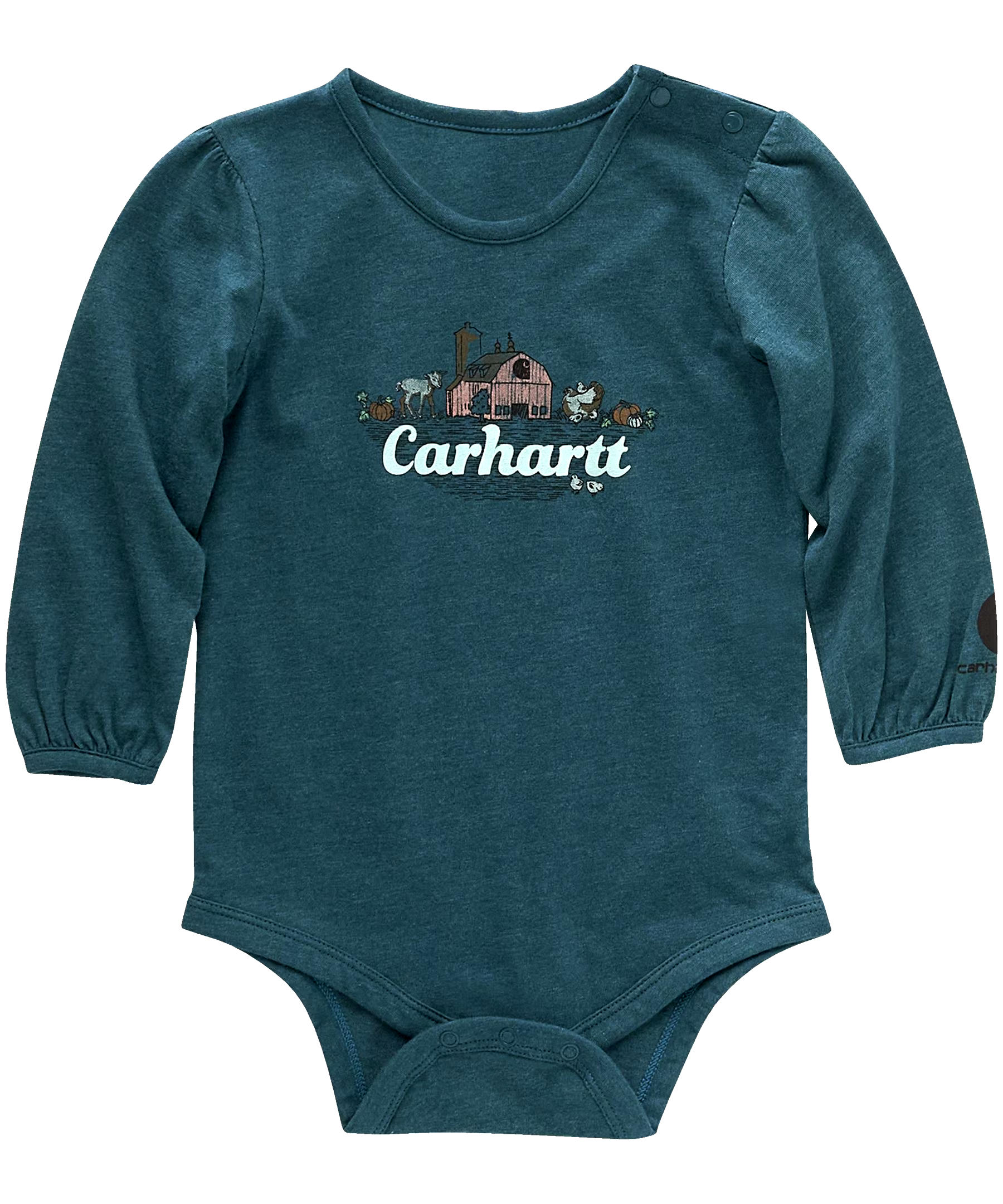 Carhartt Baby Girls' Long Sleeve Farm Friends Graphic Onesie
