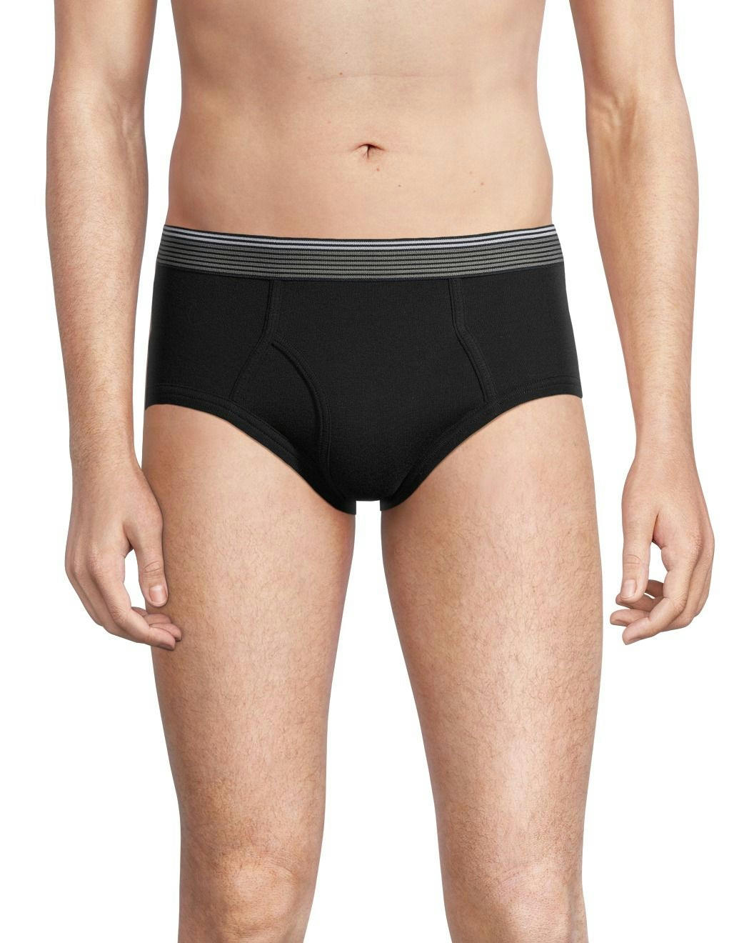 Denver Hayes Men's 3 Pack Cotton Basic Briefs - Black