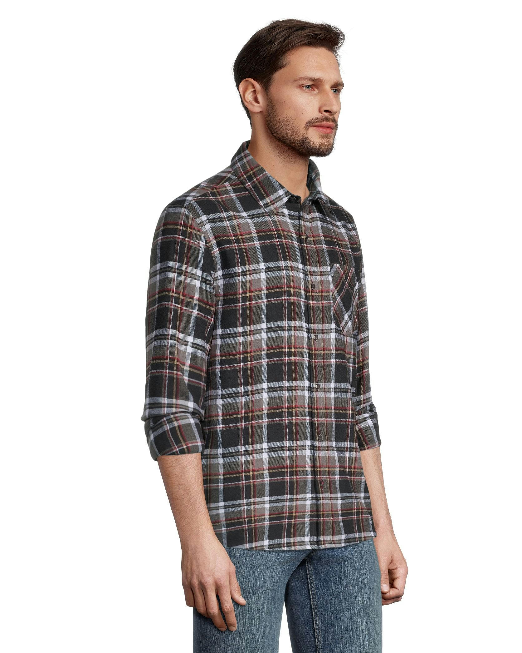 Boston Traders Men's Classic Plaid Flannel Shirt