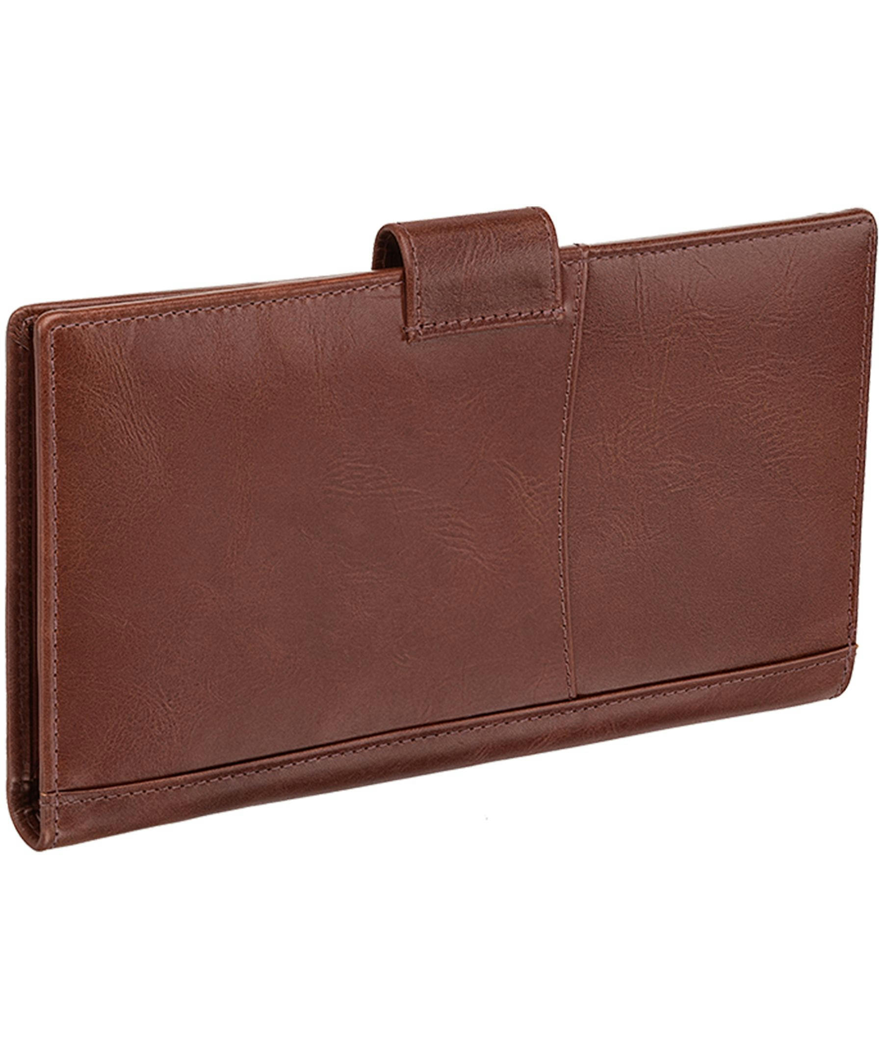 Mancini Leather Goods Unisex Casablanca RFID Secure Passport and Travel Organizer Brown