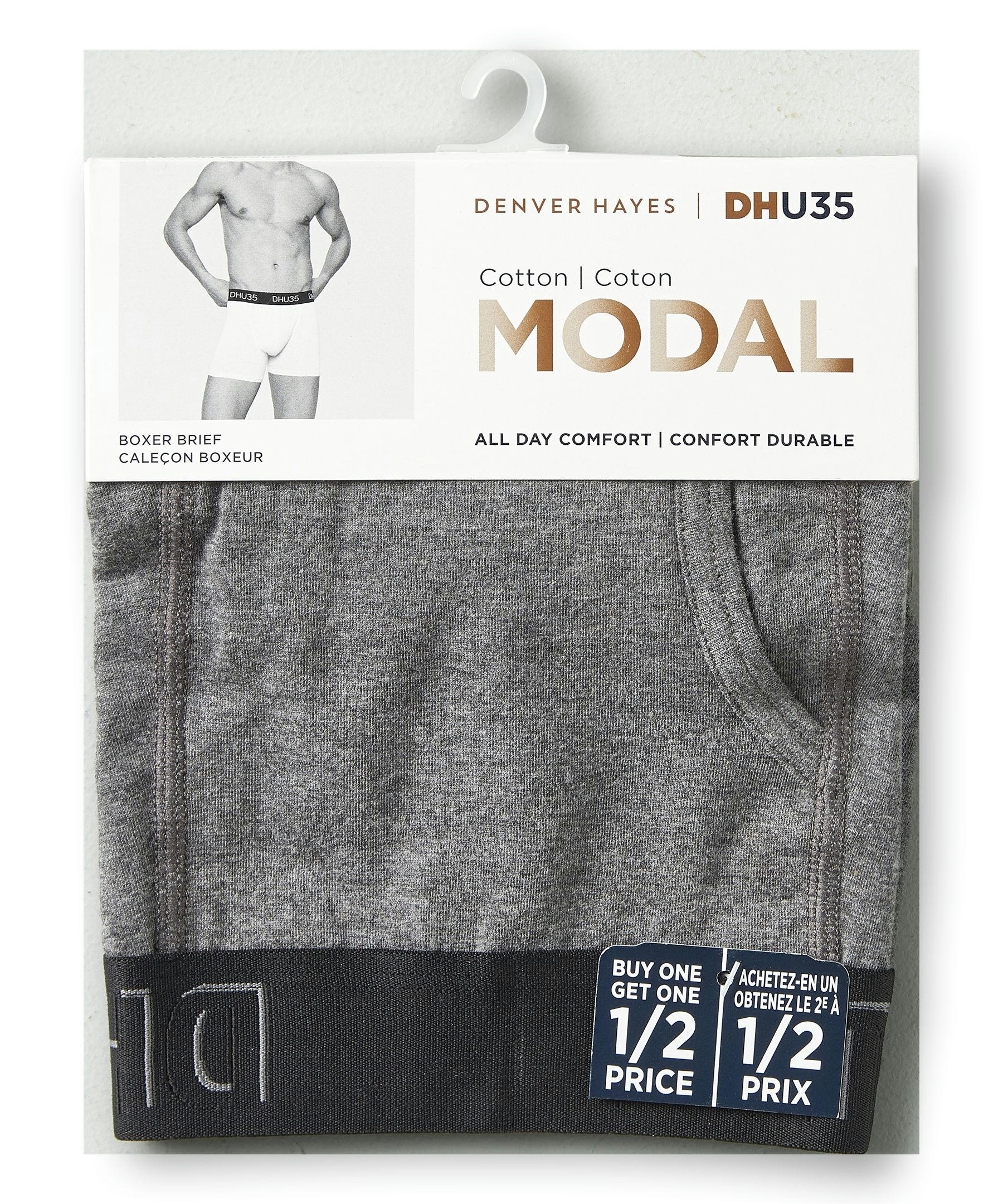 Denver Hayes Men's All Day Comfort Boxer Briefs Underwear