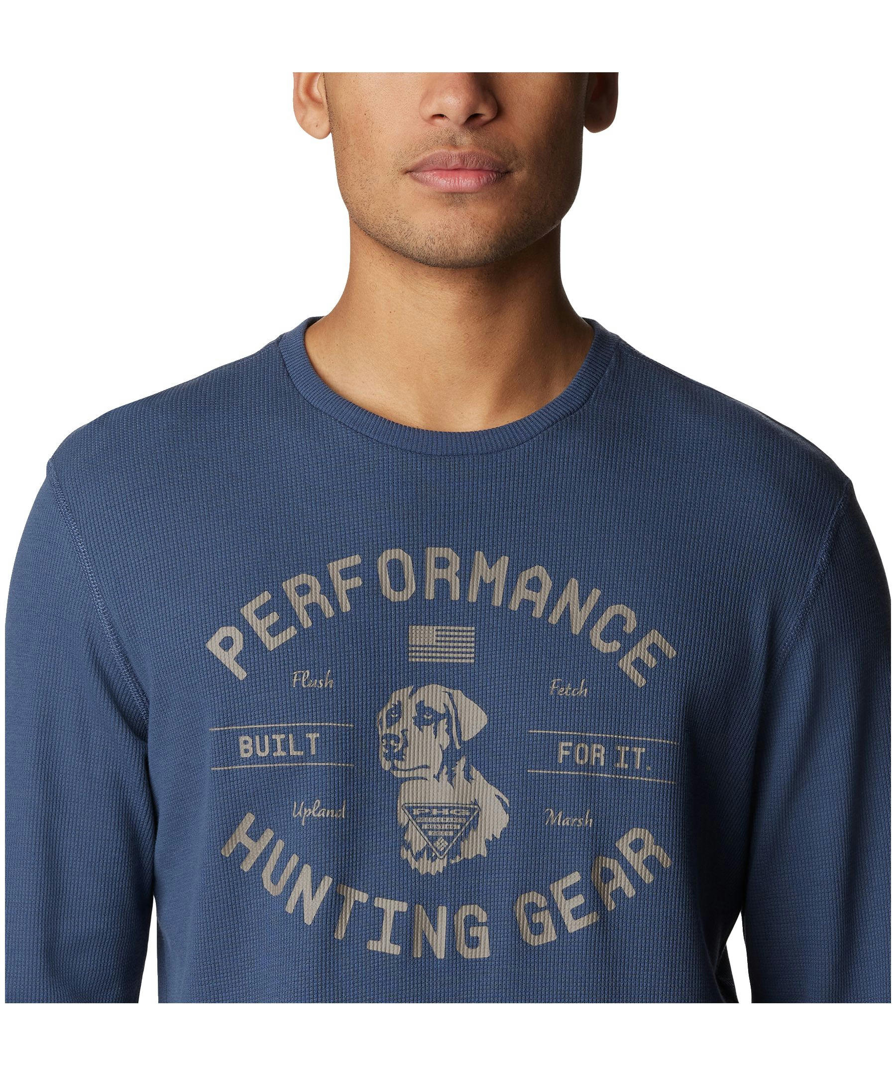 Columbia Men's Built For It Performance Hunting Gear Long Sleeve Waffle T Shirt