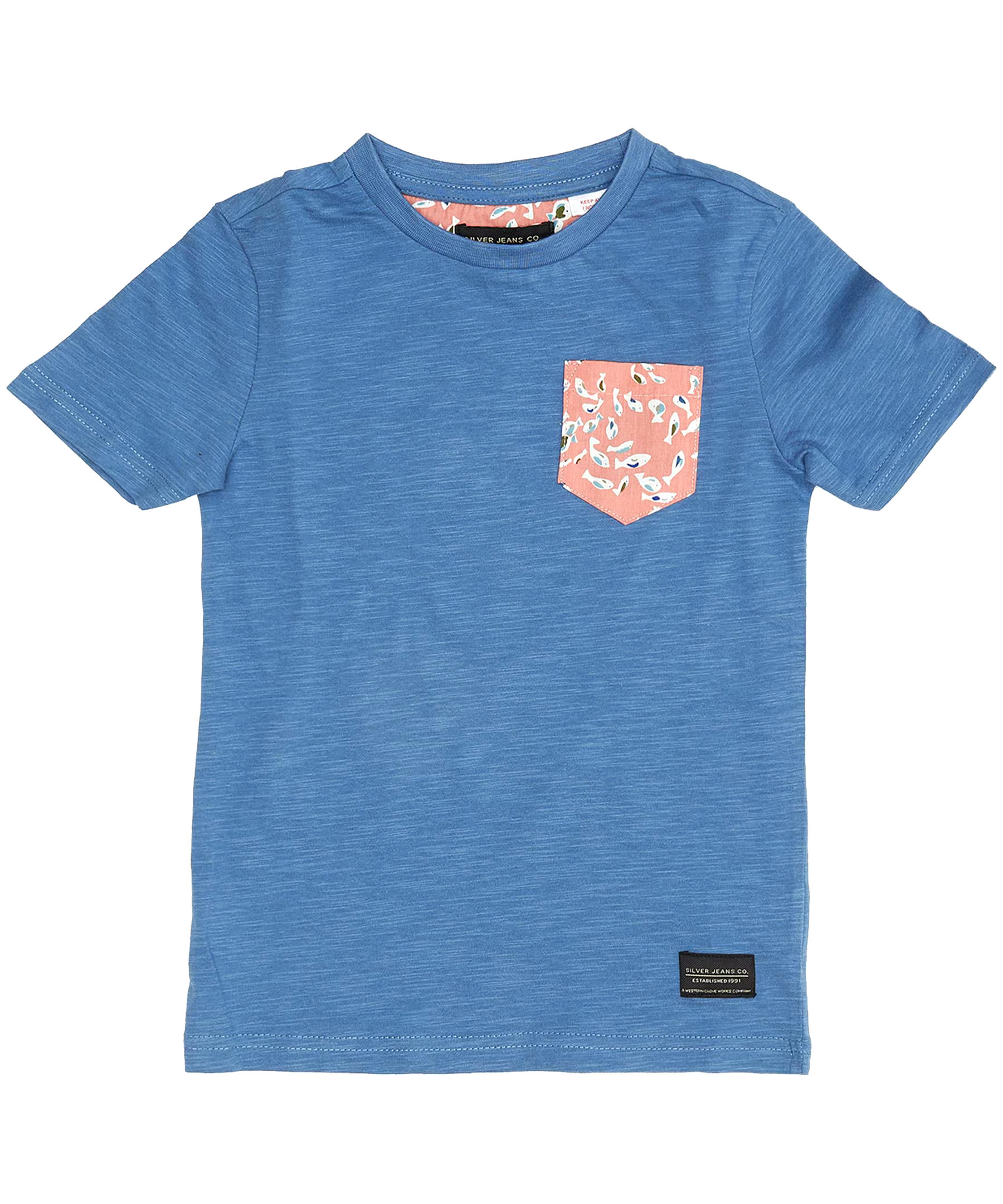 Youth Boys' Crewneck T Shirt with Contrast Pocket