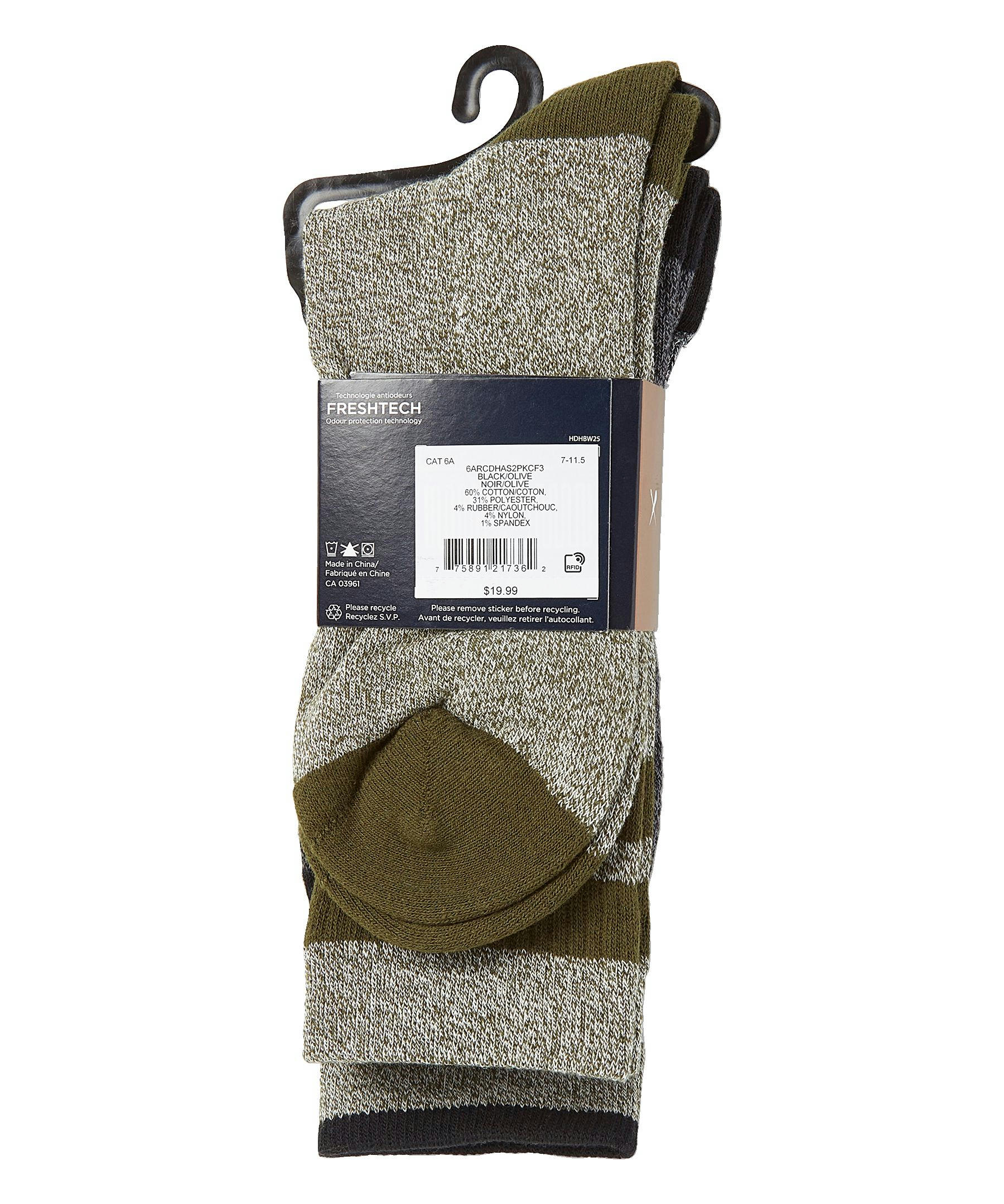 Denver Hayes Men's 2 Pack Casual Crew Socks