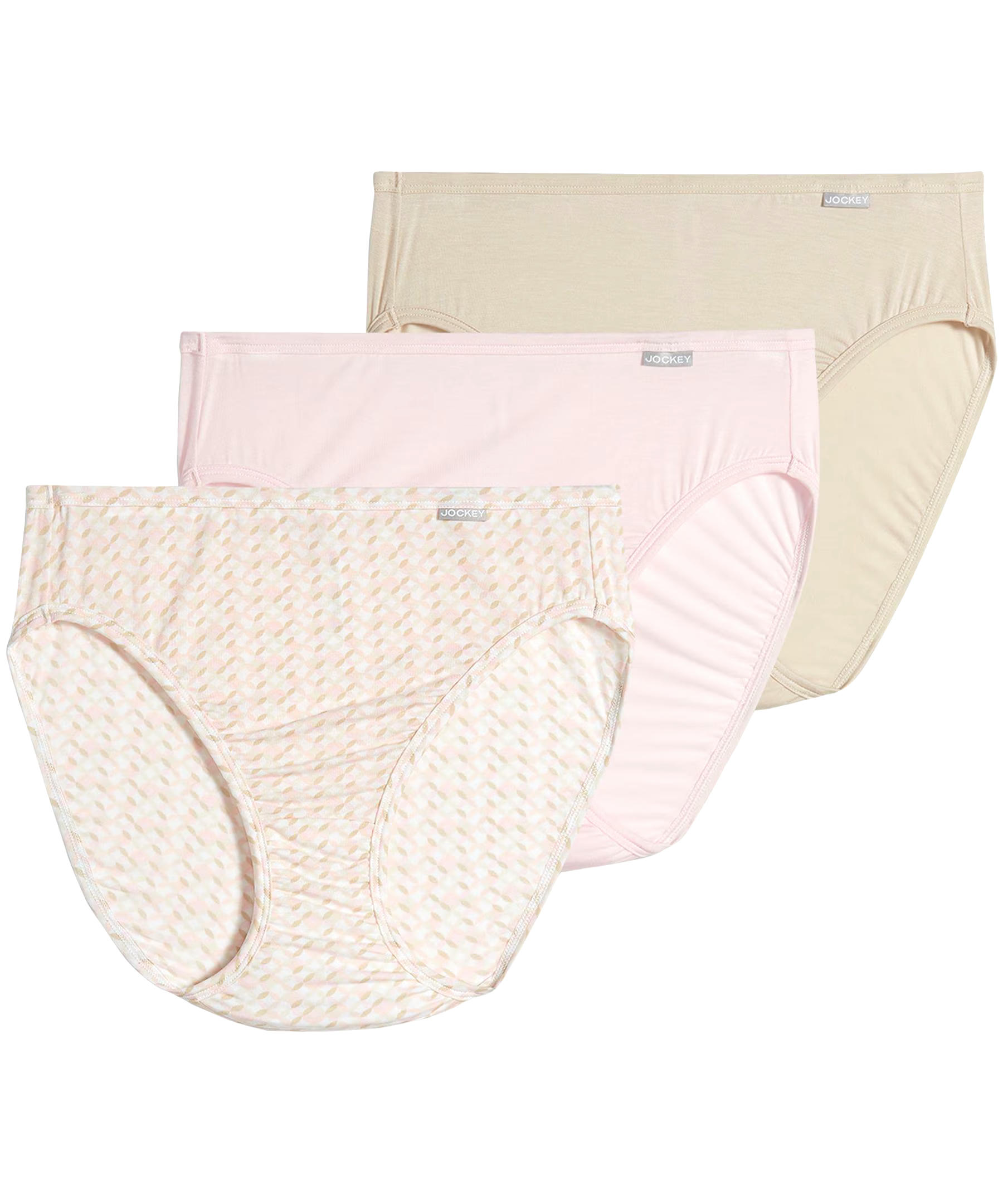 Jockey Women's 3 Pack Elance Supersoft Underwear French Cut Panties