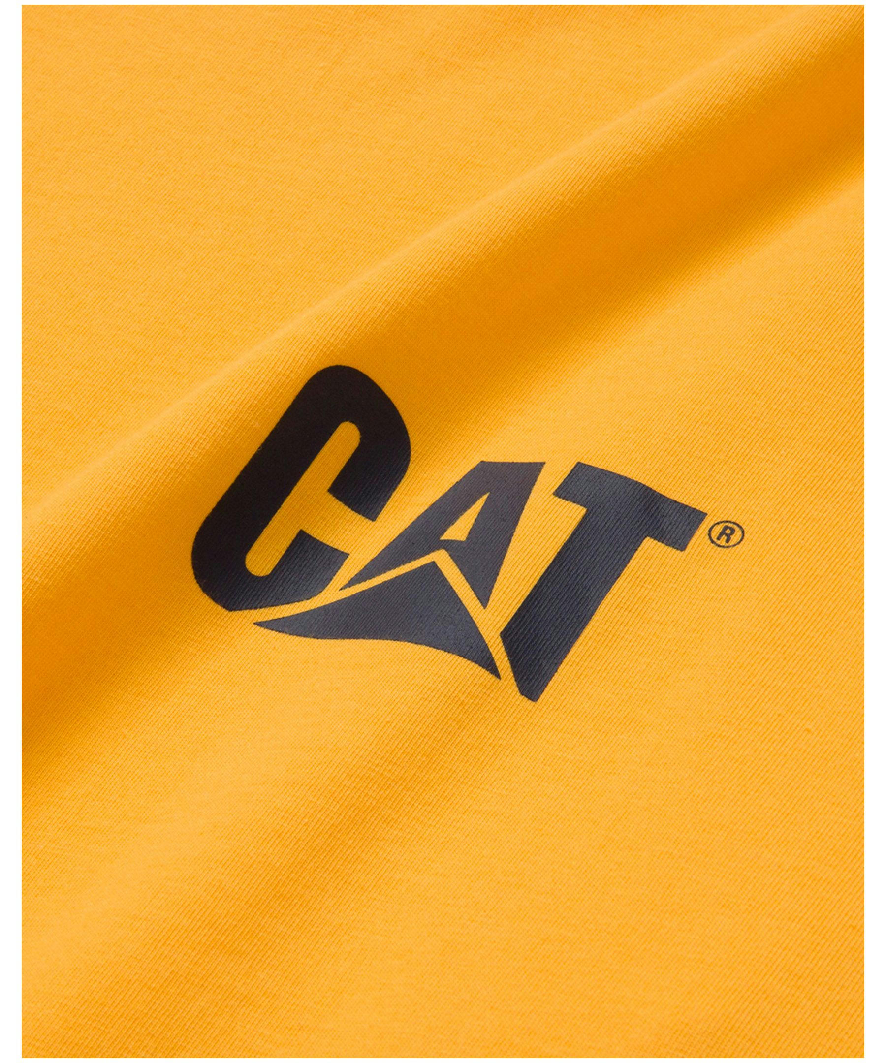 CAT Trademark Banner Long Sleeve Cotton T Shirt