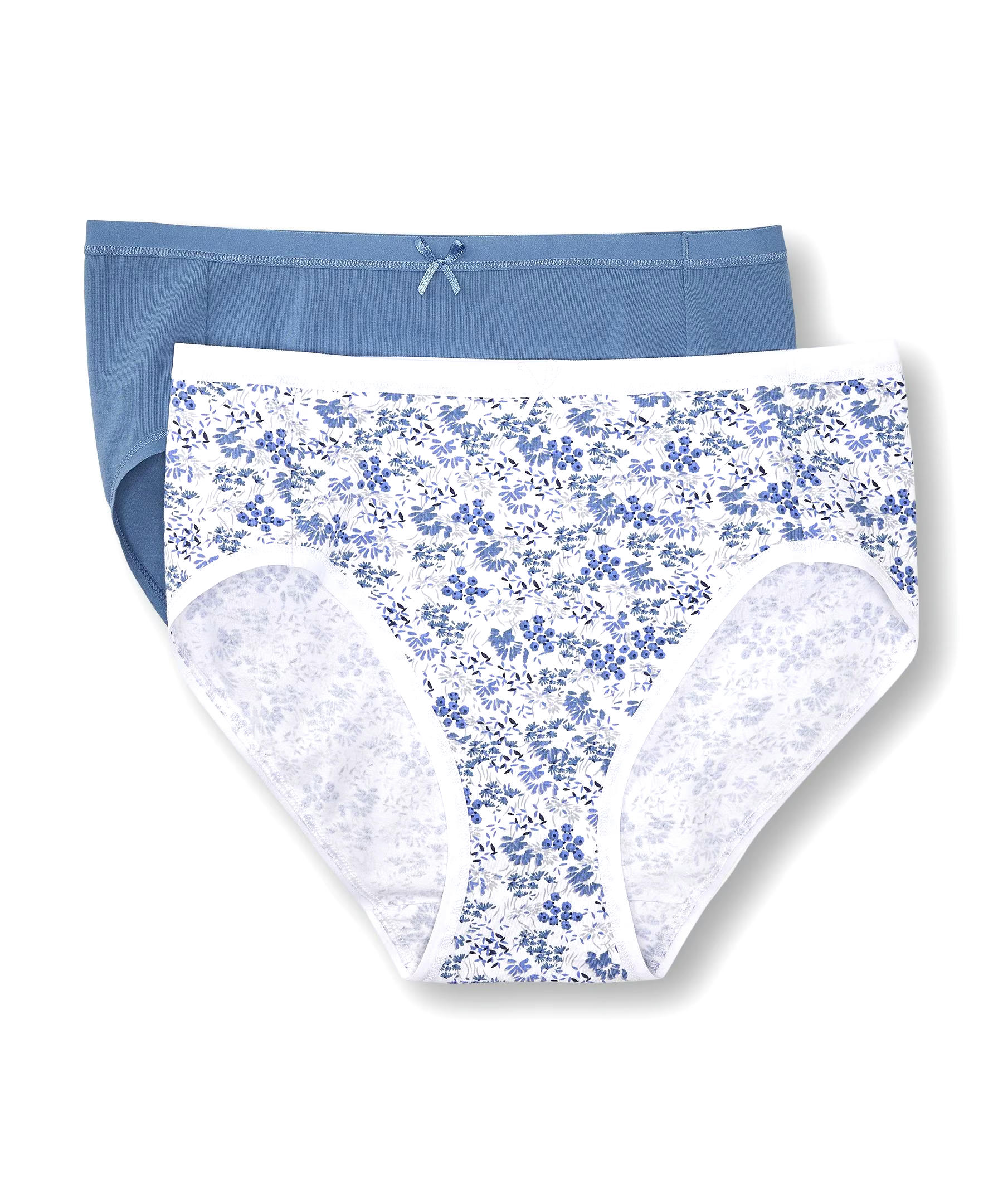 Denver Hayes Women's 2 Pack Perfect Fit Cotton Stretch Hi Cut Panty