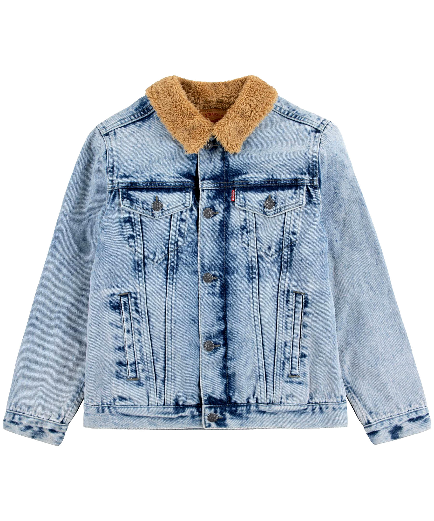 Levi's Kids' Unisex Sherpa Lined Denim Trucker Jean Jacket