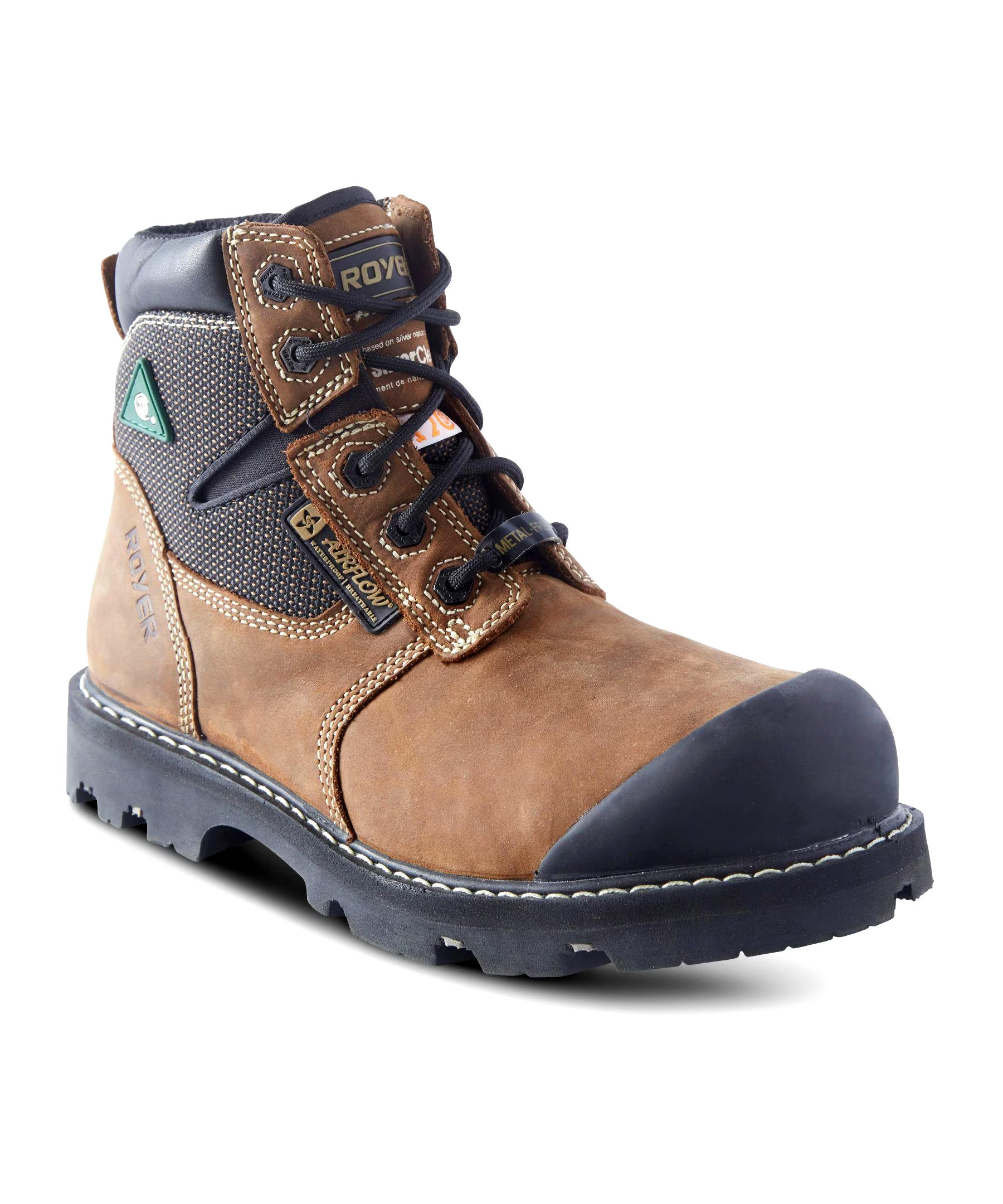 LP Royer Men's 6 Inch Composite Toe Composite Plate Metal Free Work Boot