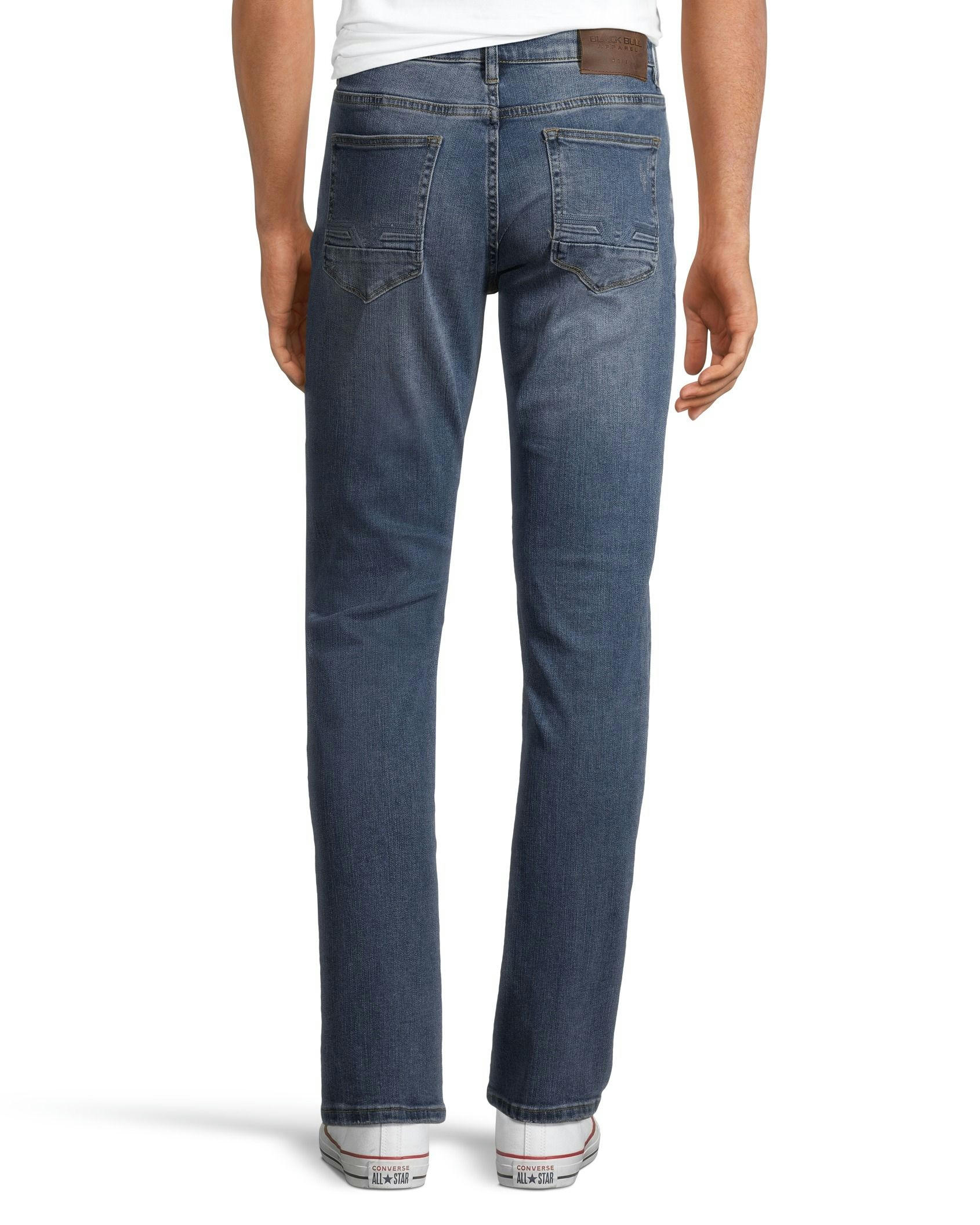 BlackBull Men's Frank Mid-Low Rise Straight Leg Relaxed Fit Jeans