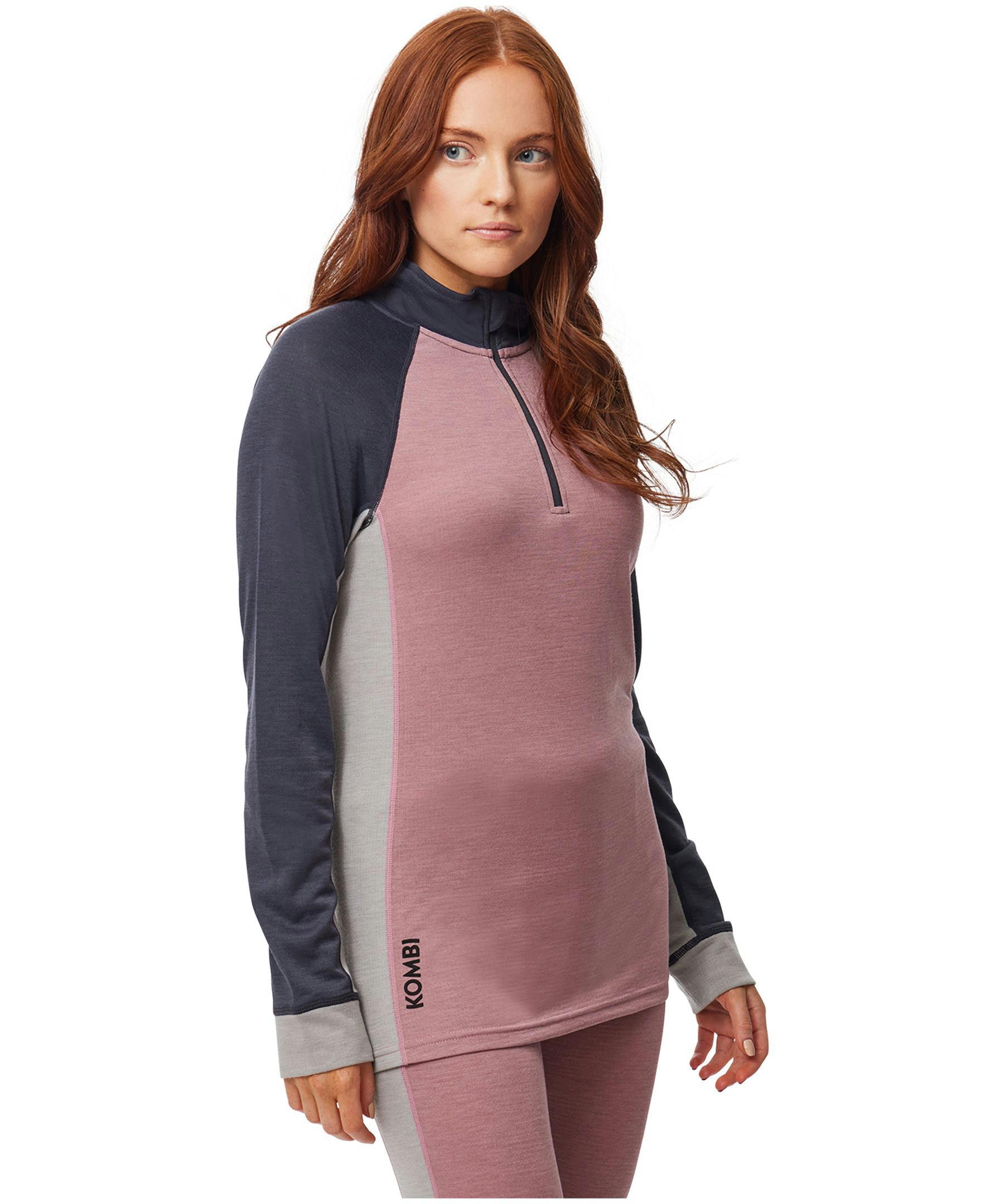 Kombi Women's Merino Blend Zip Baselayer Top