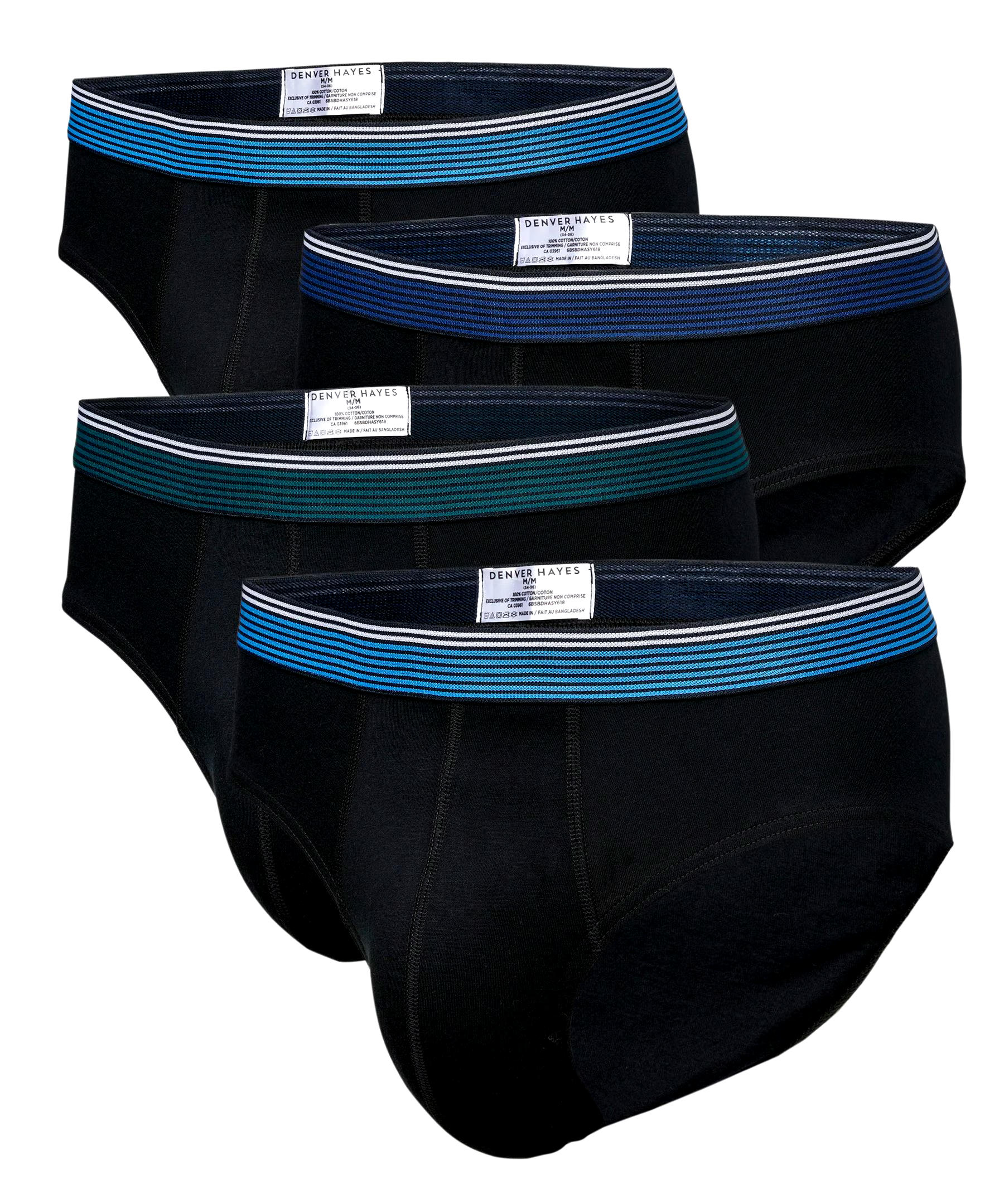 Denver Hayes Men's 4 Pack Yarn Dye Sport Briefs