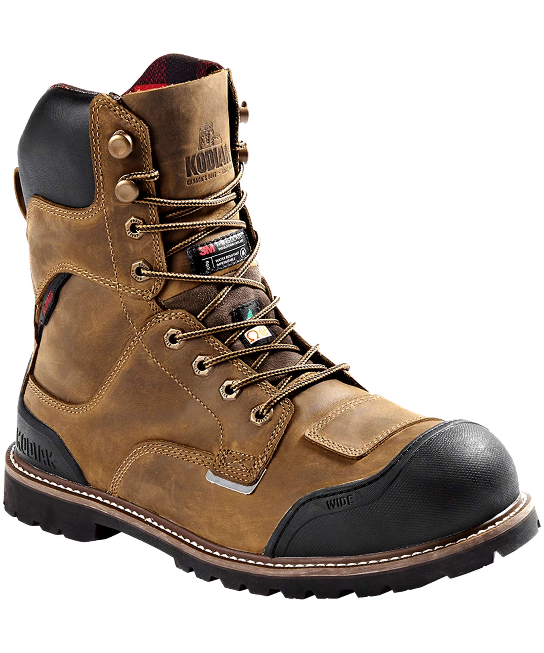 Kodiak Men's Composite Toe Composite Plate Kodiak Generations Widebody 8 Inch Waterproof Work Boots