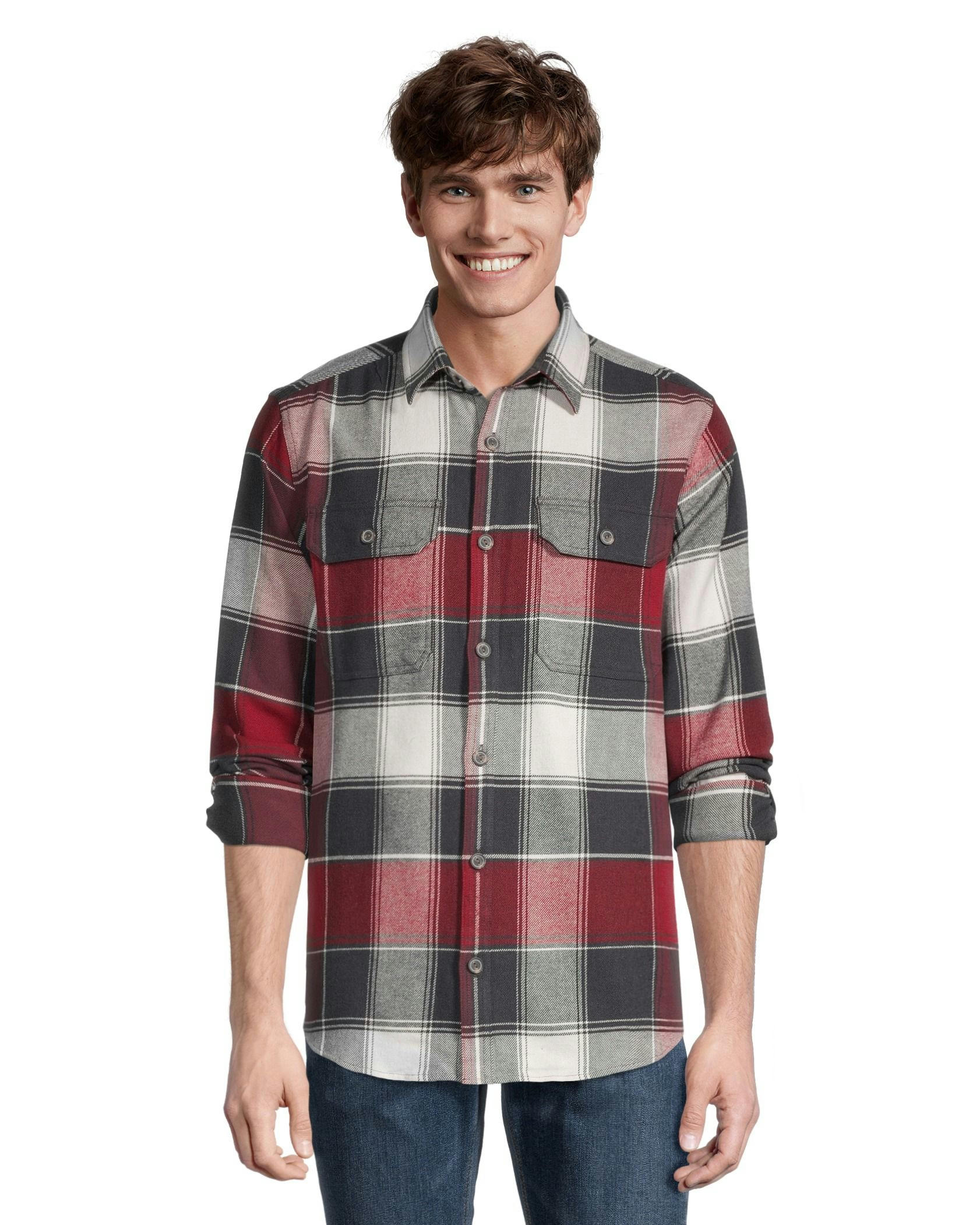 WindRiver Men's Heritage Fashion Stretch Flannel Shirt
