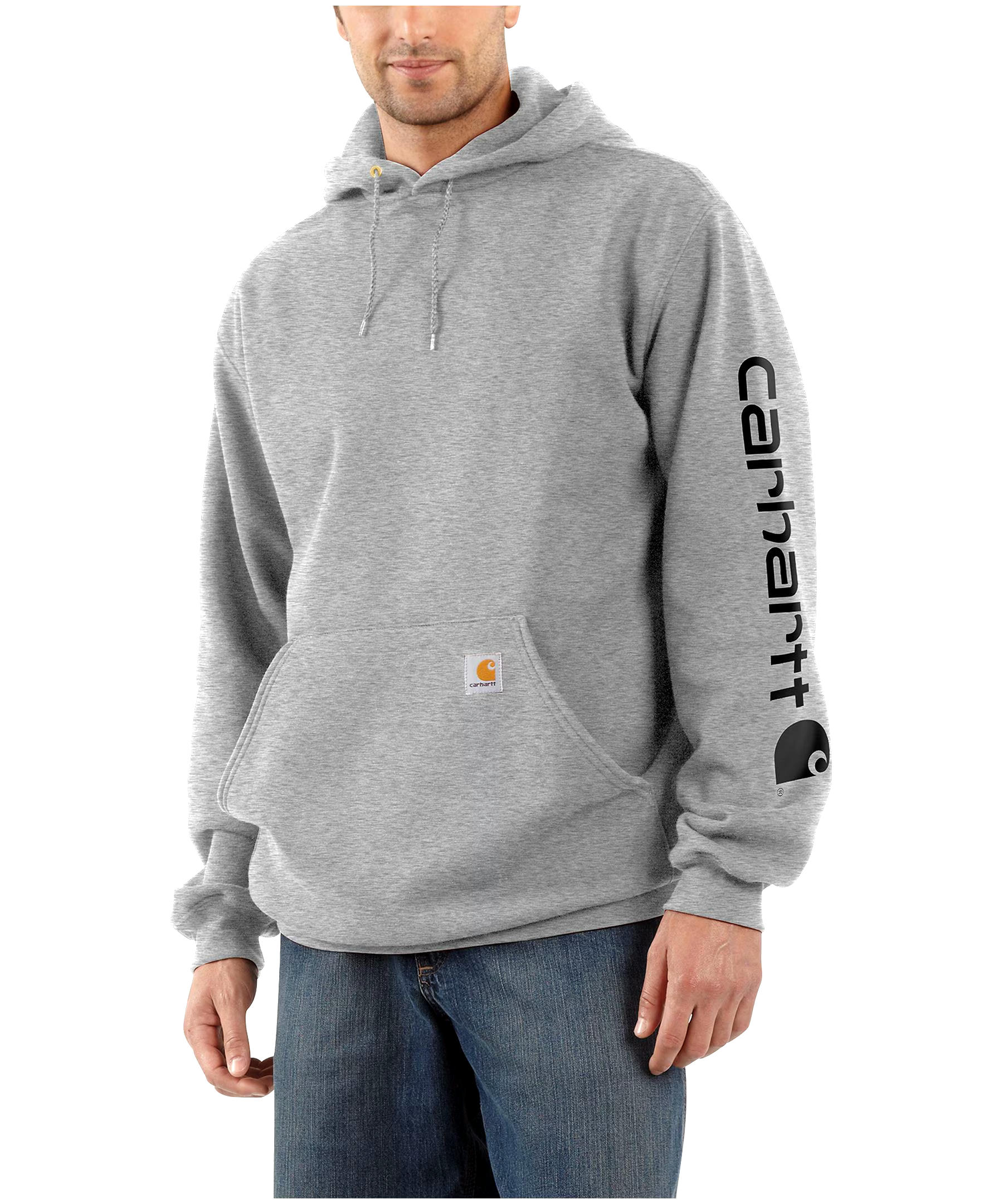 Carhartt Men's Midweight Hooded Logo Sleeve Sweatshirt