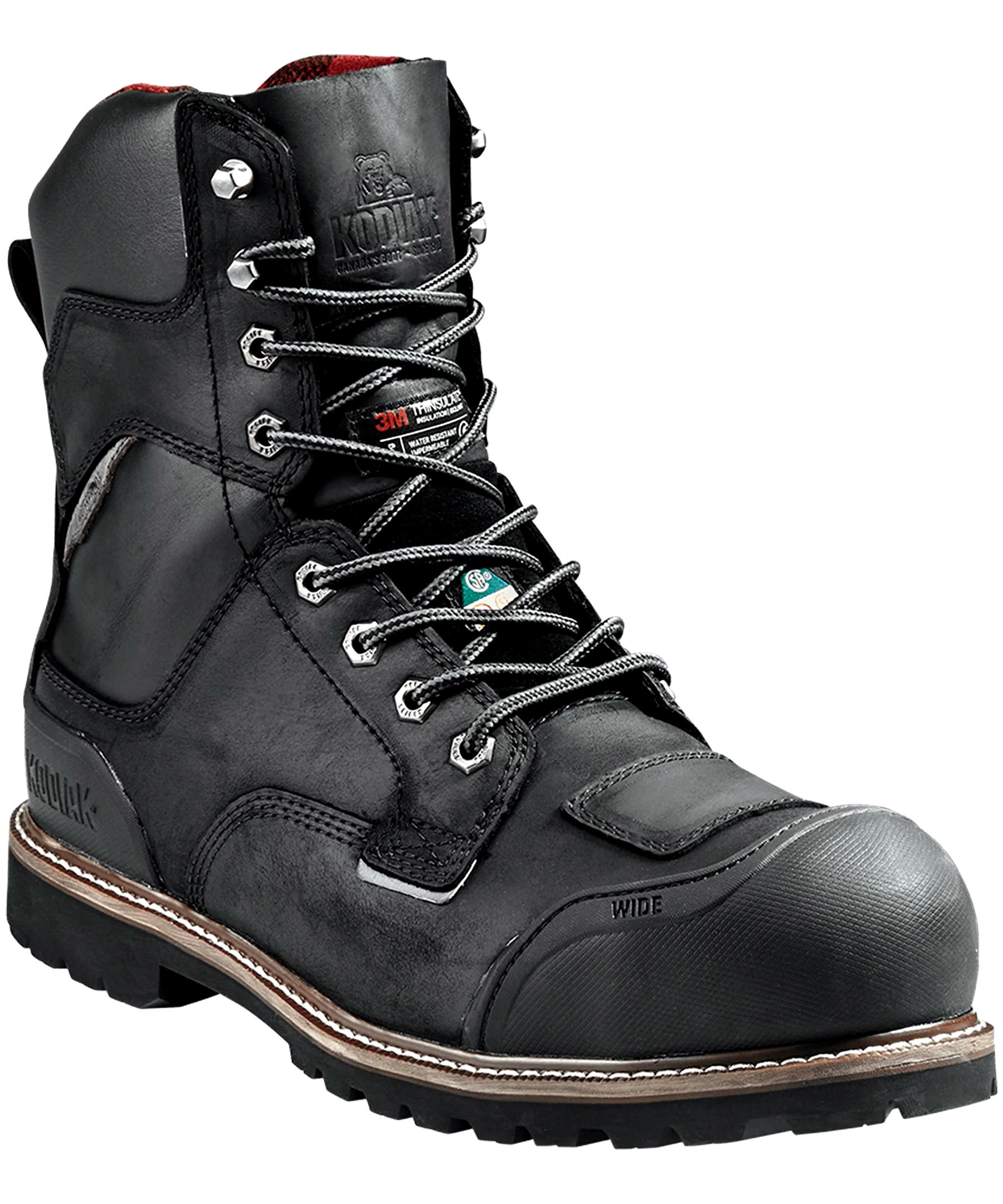 Kodiak Men's 8 Inch Composite Toe Composite Plate Widebody Waterproof Work Boots
