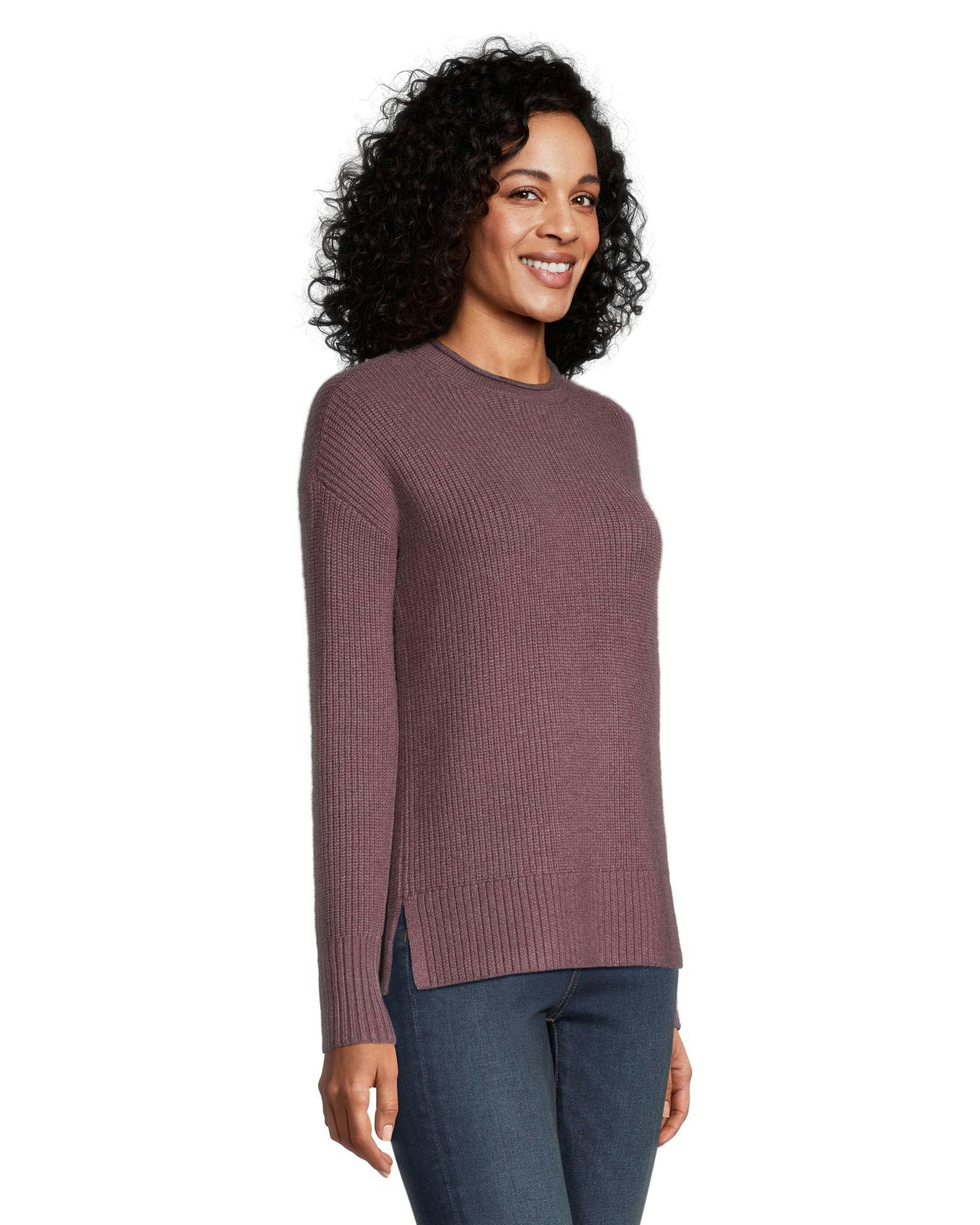 Denver Hayes Women's Cozy Shaker Crew Neck Pullover Sweater